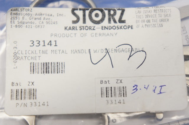 Karl Storz 33541UO CLICKline SAWALHE Tissue Forceps, Size 10