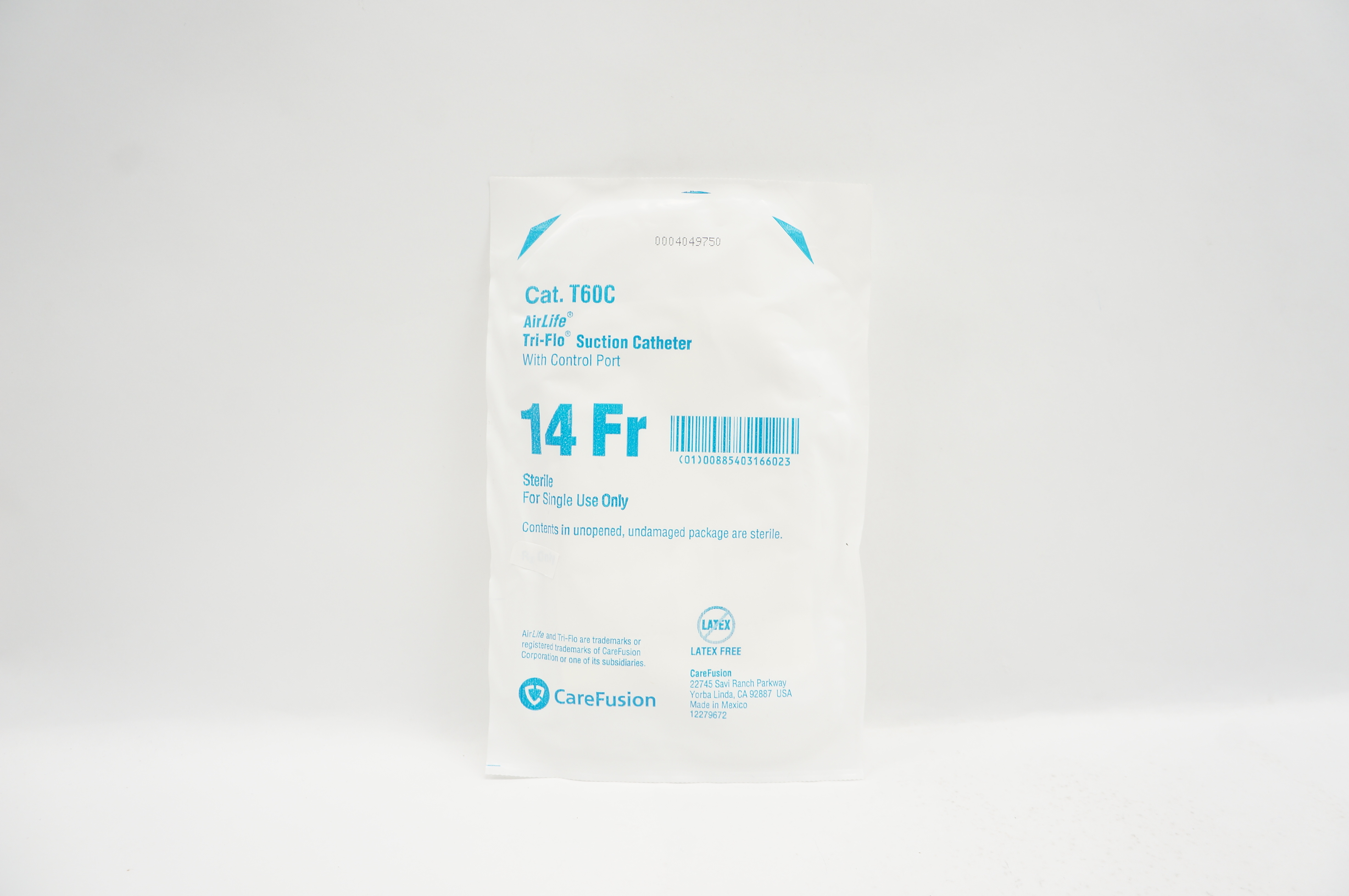 CareFusion T60C AirLife Tri-Flo Suction Cath. with Control Port, 14Fr.