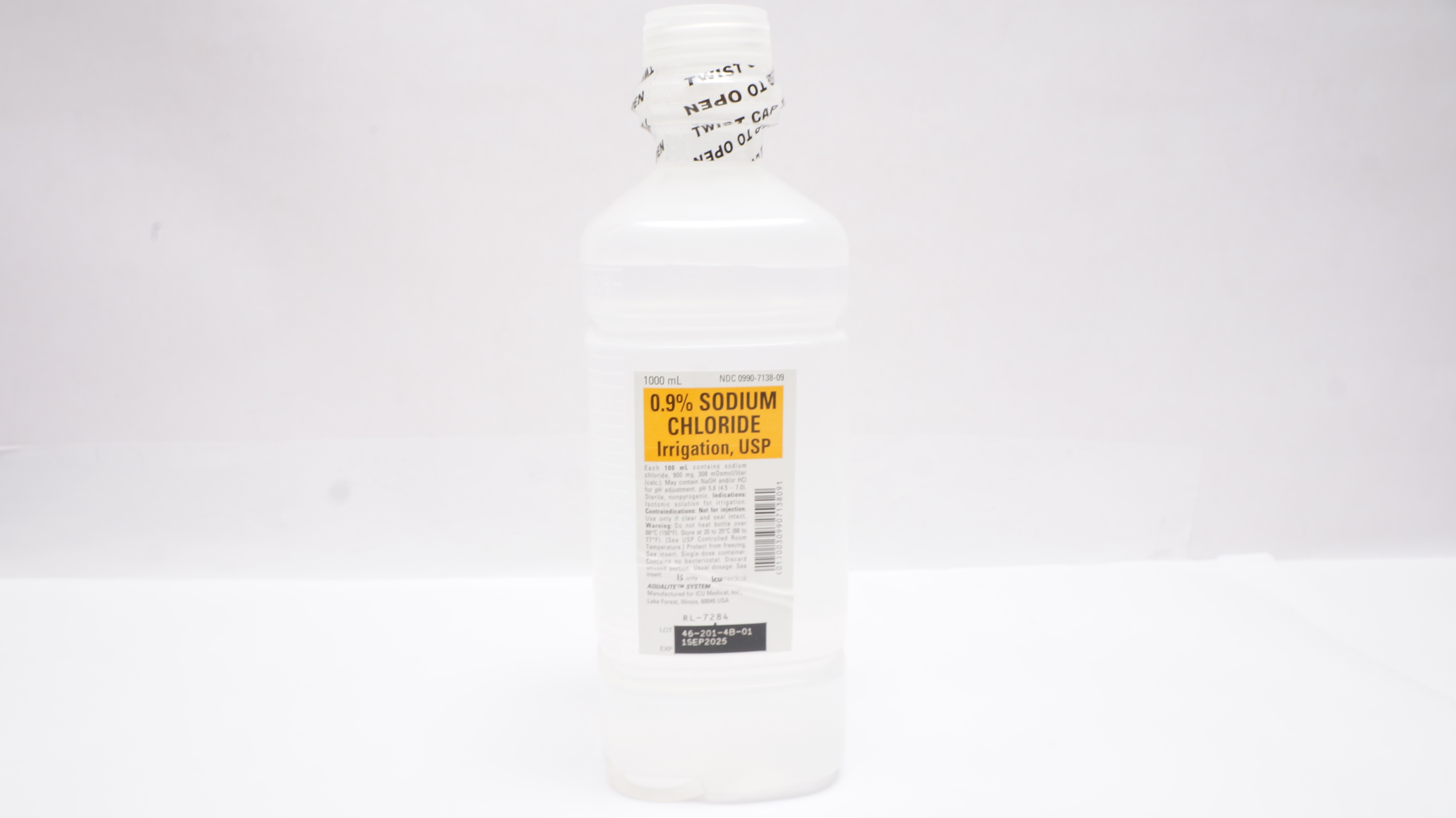 IcuMedical 0990-7138-09 0.9% Sodium Chloride Irrigation,USP 1000mL
