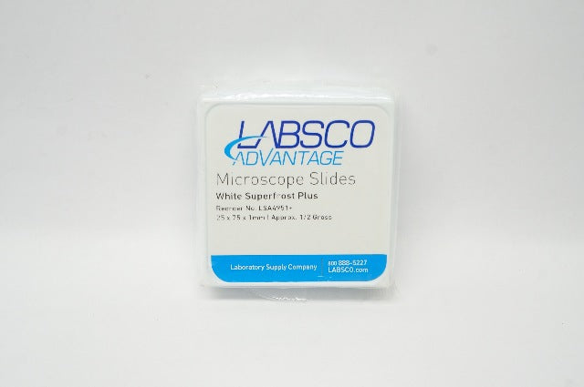 Labsco Advantage LSA4951+ Microscope Slides White Superfrost Plus 25 x 75 x 1mm