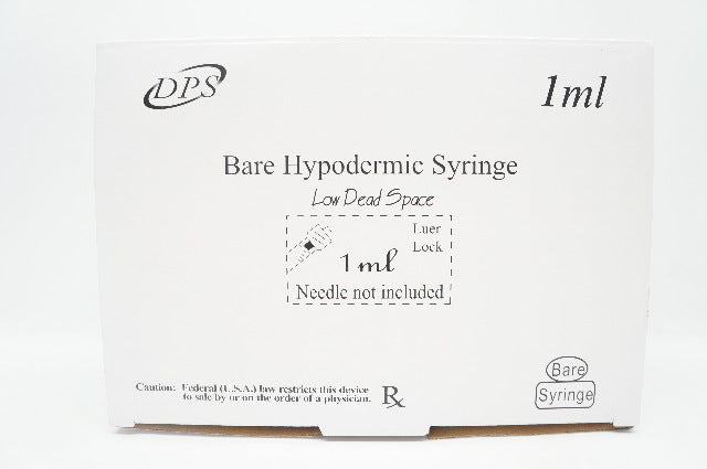 DPS 100000000125 Bare Hypodermic Syringe Luer Lock 1ml - Box of 52