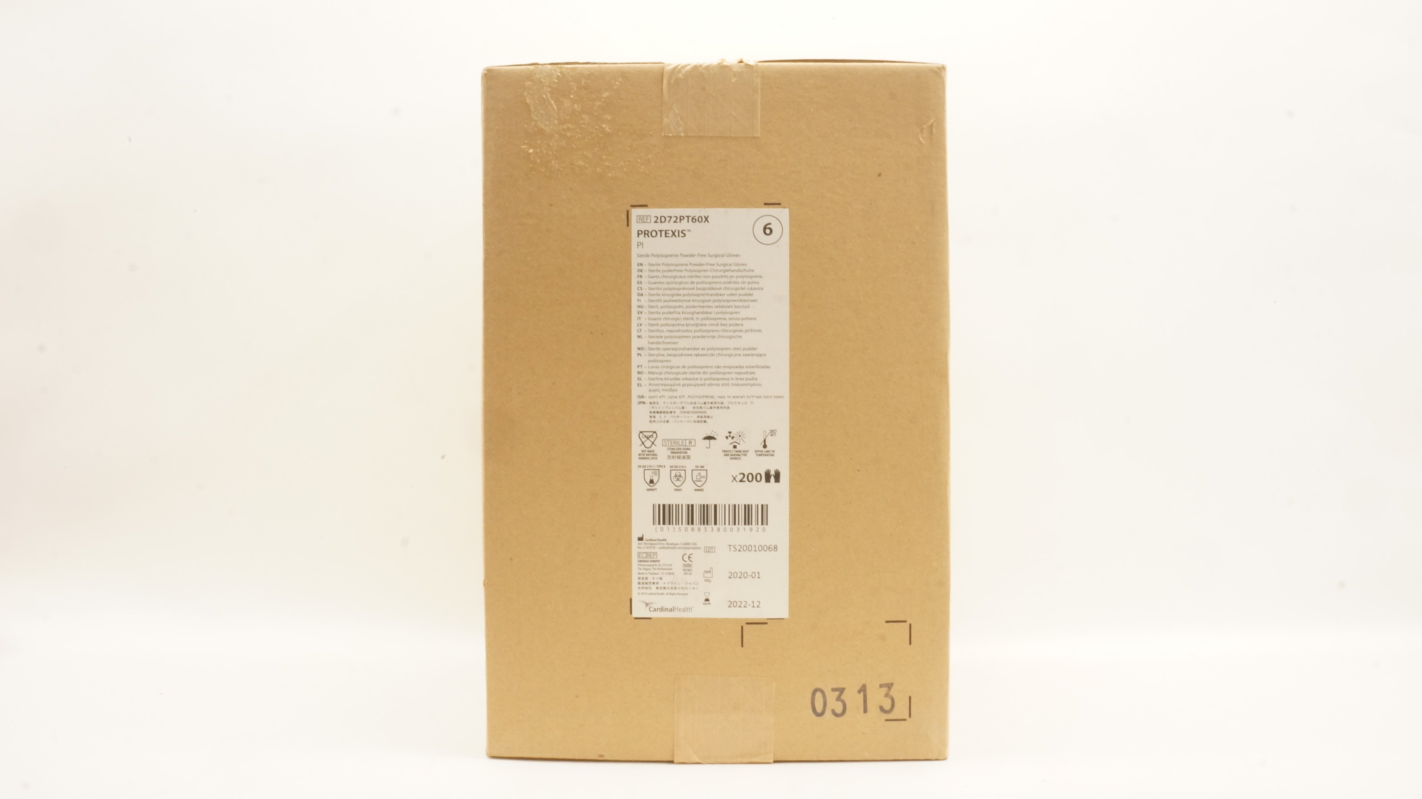 Cardinal Health 2D72PT60X Protexis Pl Polyisoprene Surgical Gloves 6 - Case of 200