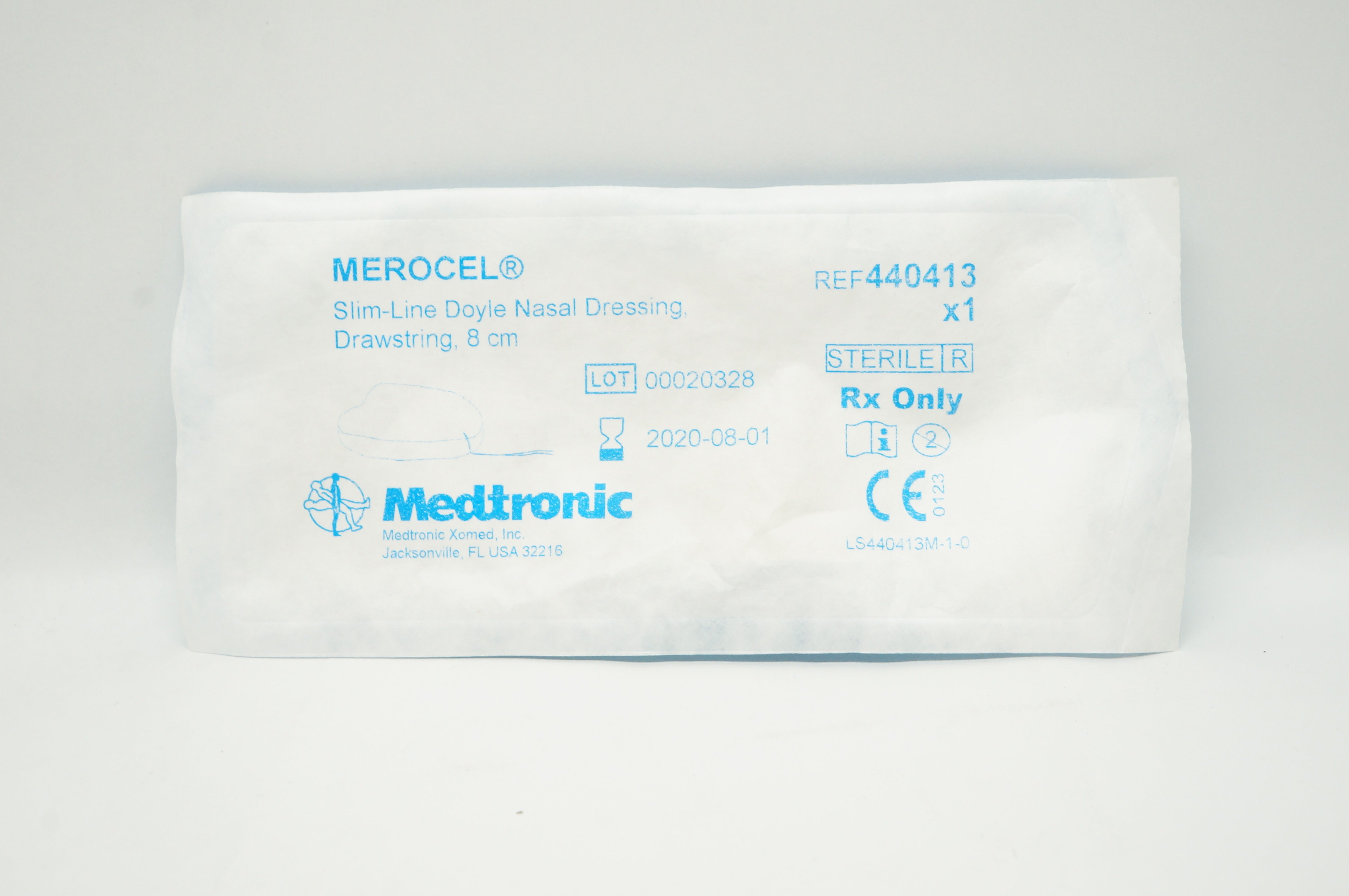 Medtronic 440413 MEROCEL Slim-Line Doyle Nasal Dressing Drawstring 8cm (x)