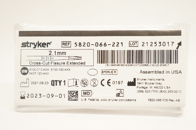 Stryker 5820-066-221 Cross-Cut Fissure Extended 2.1mm
