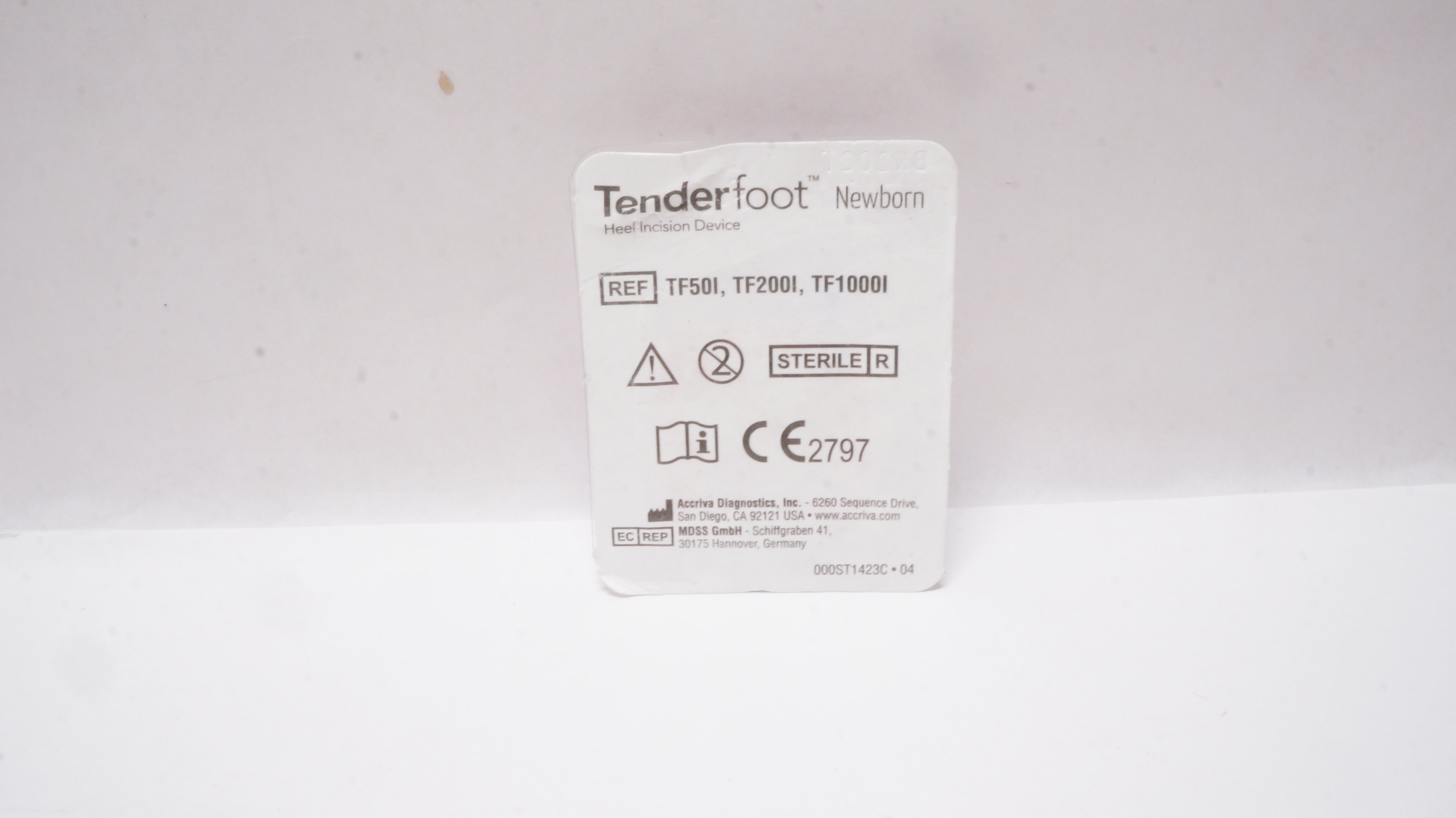 Accriva Diagnostics TF50I/TF200I/TF1000I TenderFoot Newborn Heel ...