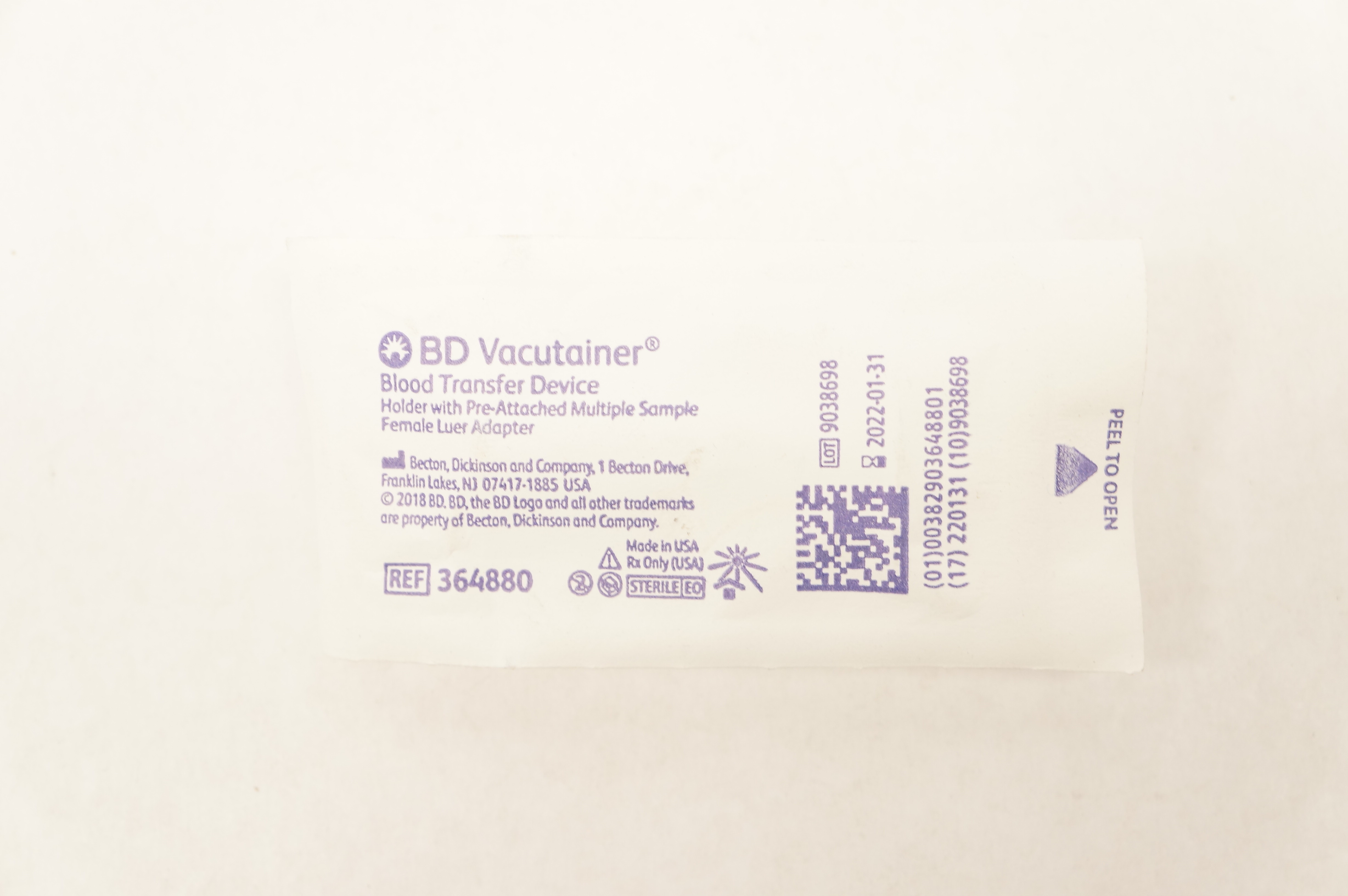 BD 364880 Vacutainer Blood Transfer Device (x)