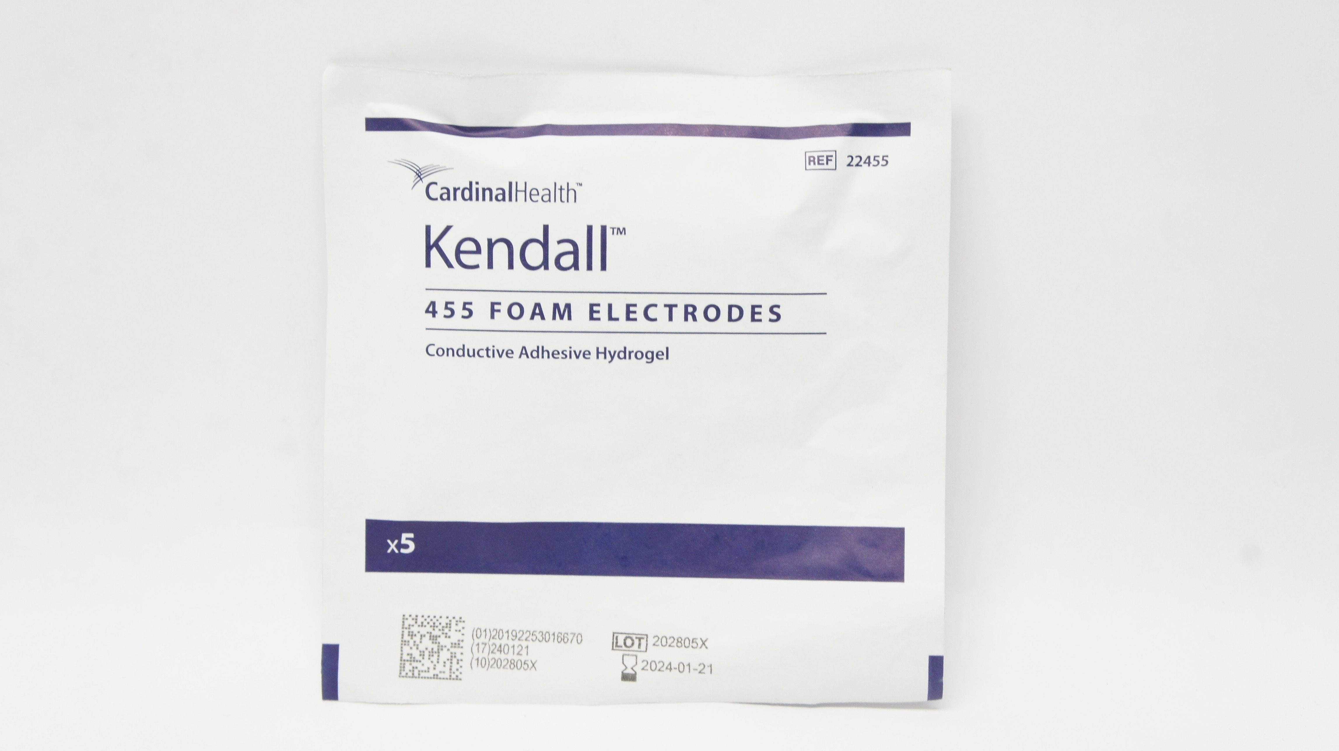 Cardinal Health 22455 Kendall 455 Foam Electrodes - Pack of 5