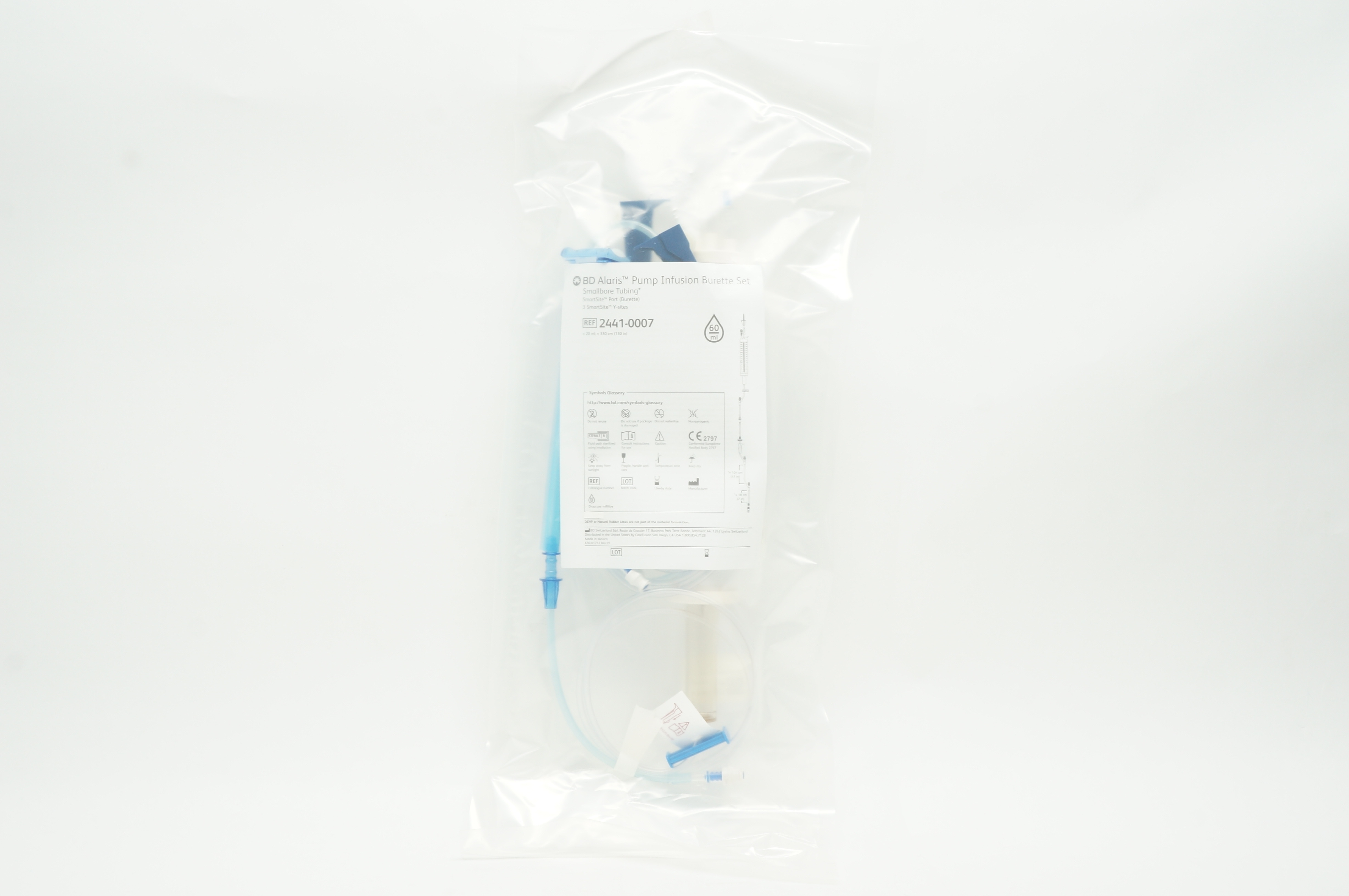 BD 2441-0007 Alaris Pump Infusion Burette Set 20mL 130inch