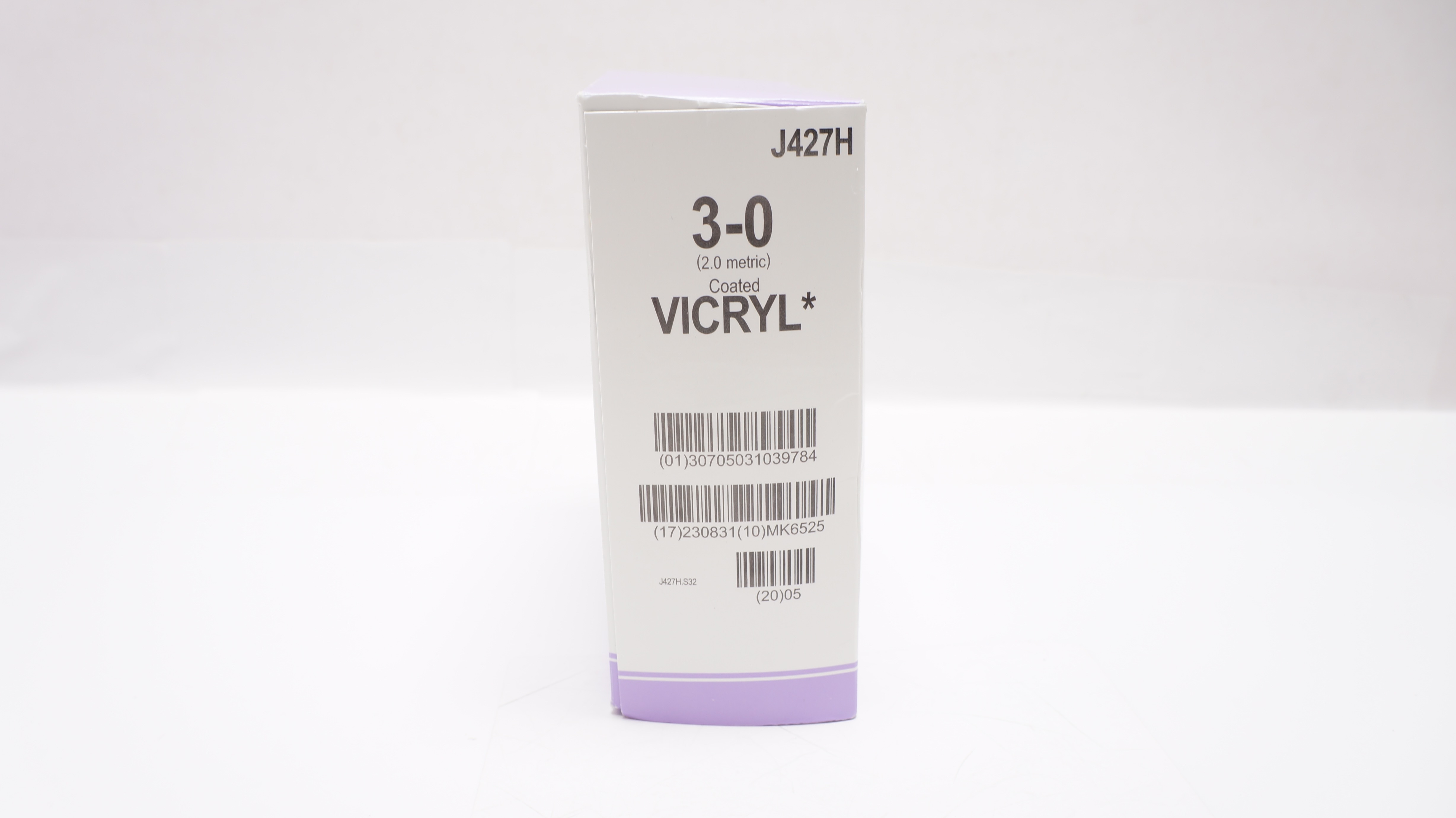 Ethicon J427H 3-0 Vicryl, PS-2, 19mm 3/8c Reverse Cutting, 27inch (x)-Box of 34