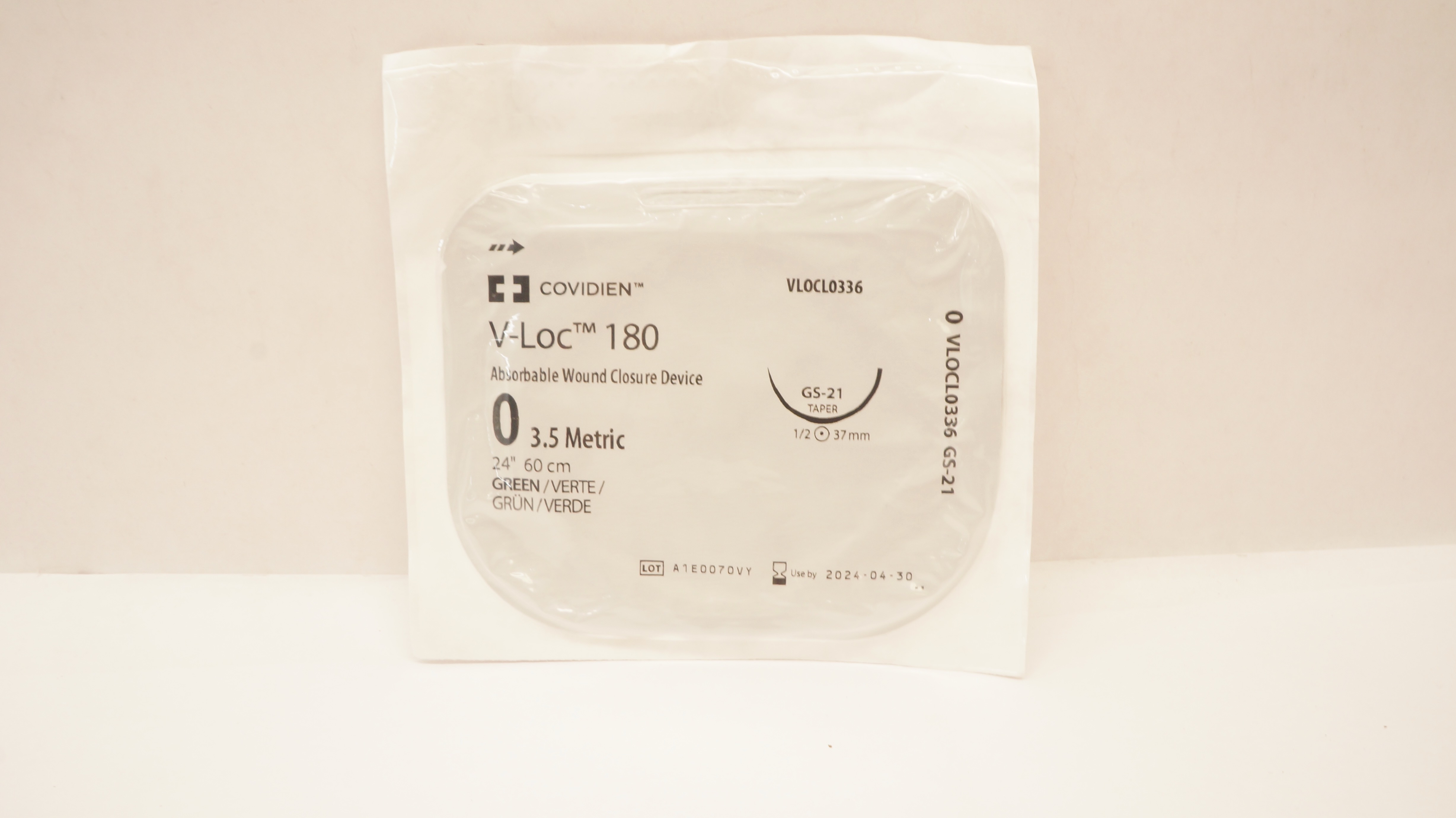 Covidien VLOCL0336 VLoc 180 0 24inch Absorbable Wound Closure Device