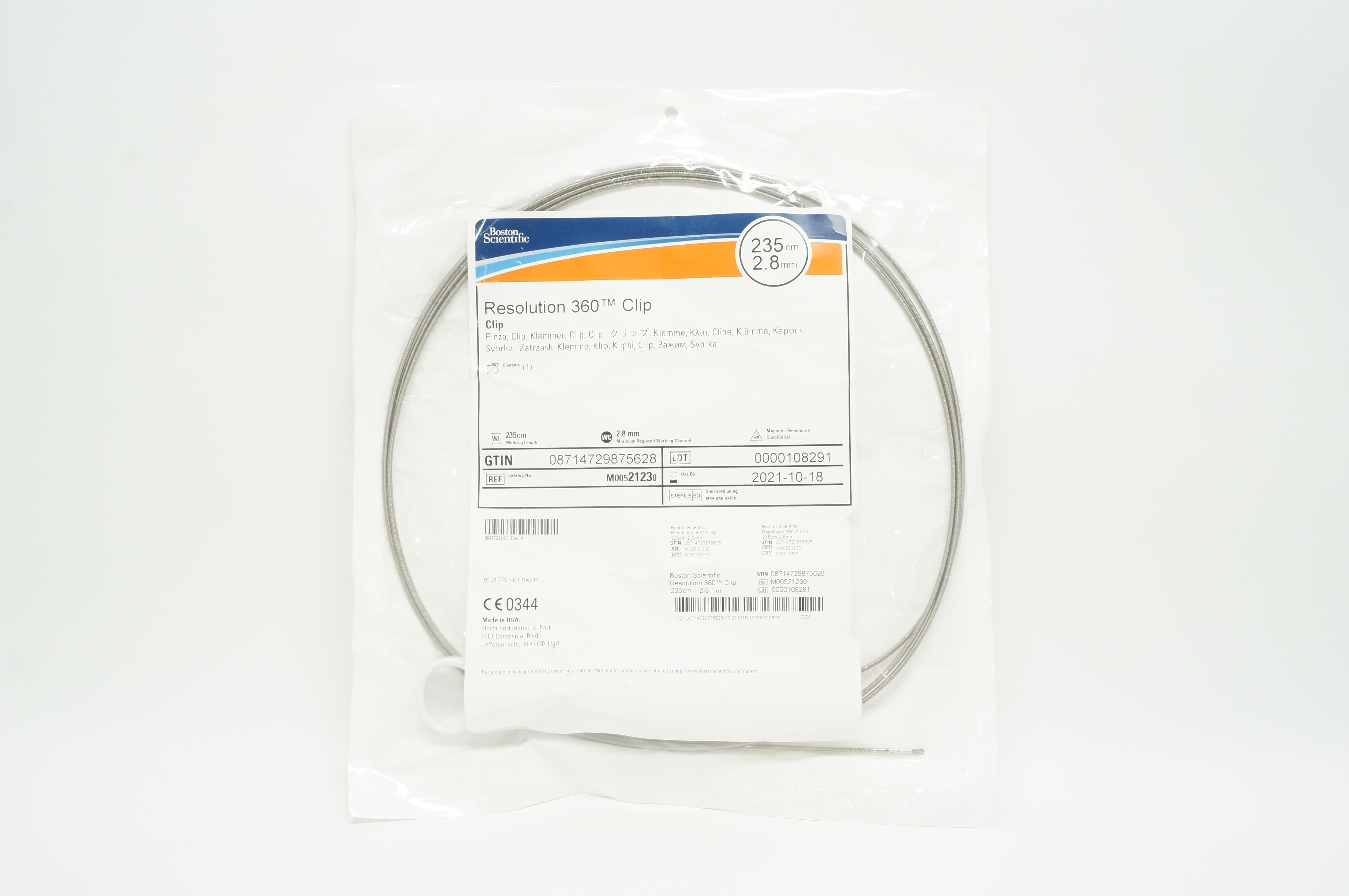 Boston Scientific 2123 Resolution 360 Clip 235 cm x 2.8 mm