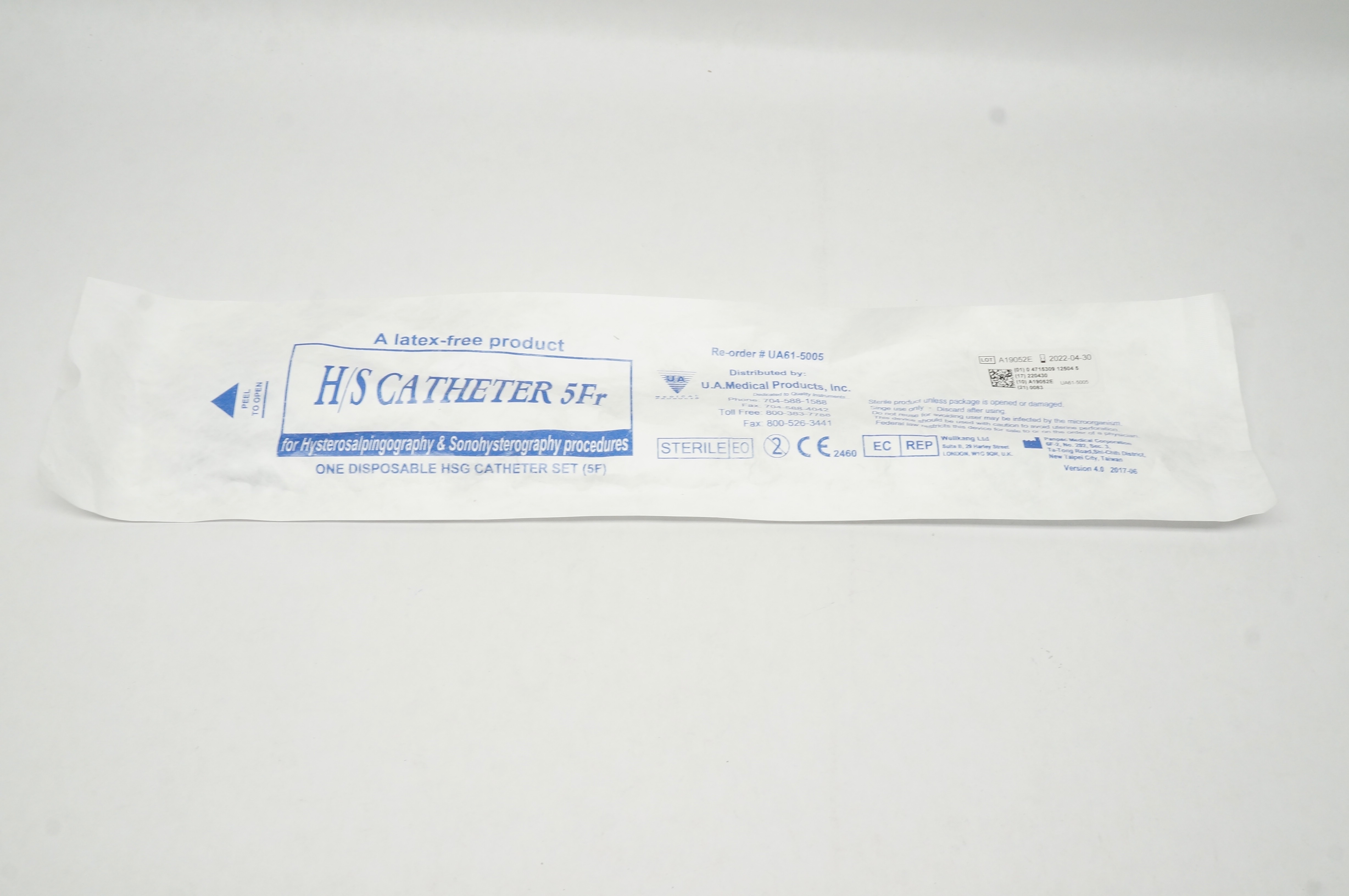 U.A.Medical Products UA61-5005 H/S Cath. 5Fr (x)