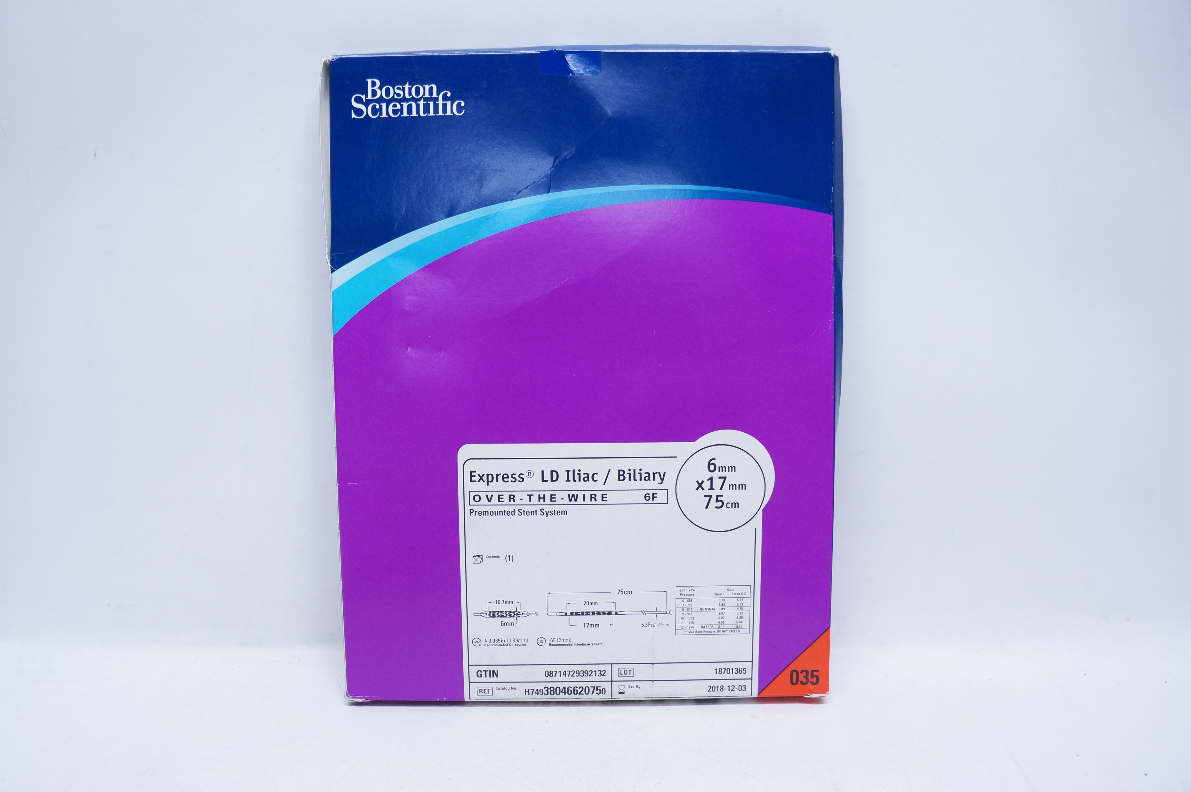 Boston Scientific 3804662075 Express LD Iliac Biliary 6mm x 17mm x 75cm (x)