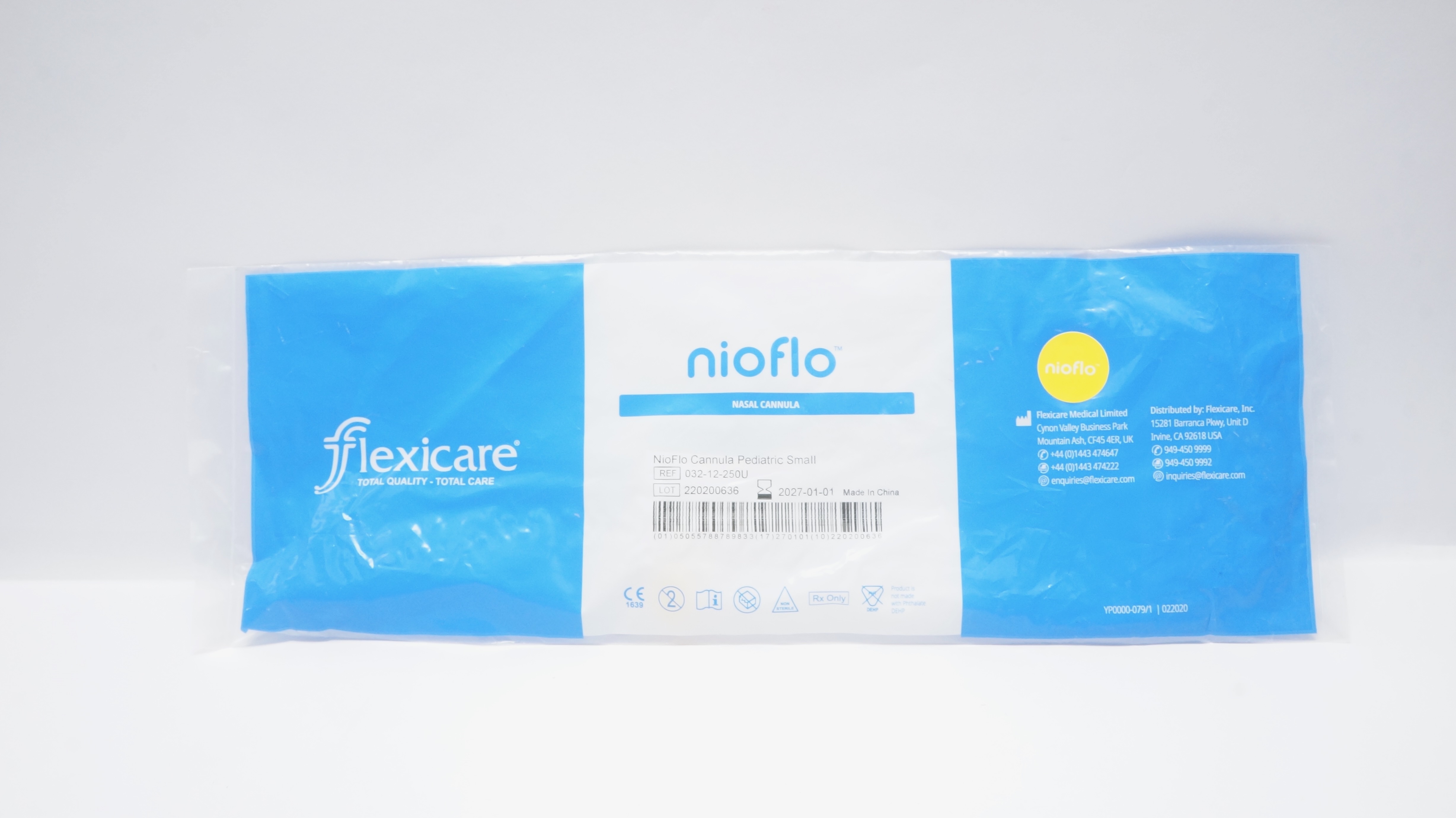 Flexicare 032-12-250U NioFlo Cannula Pediatric Small
