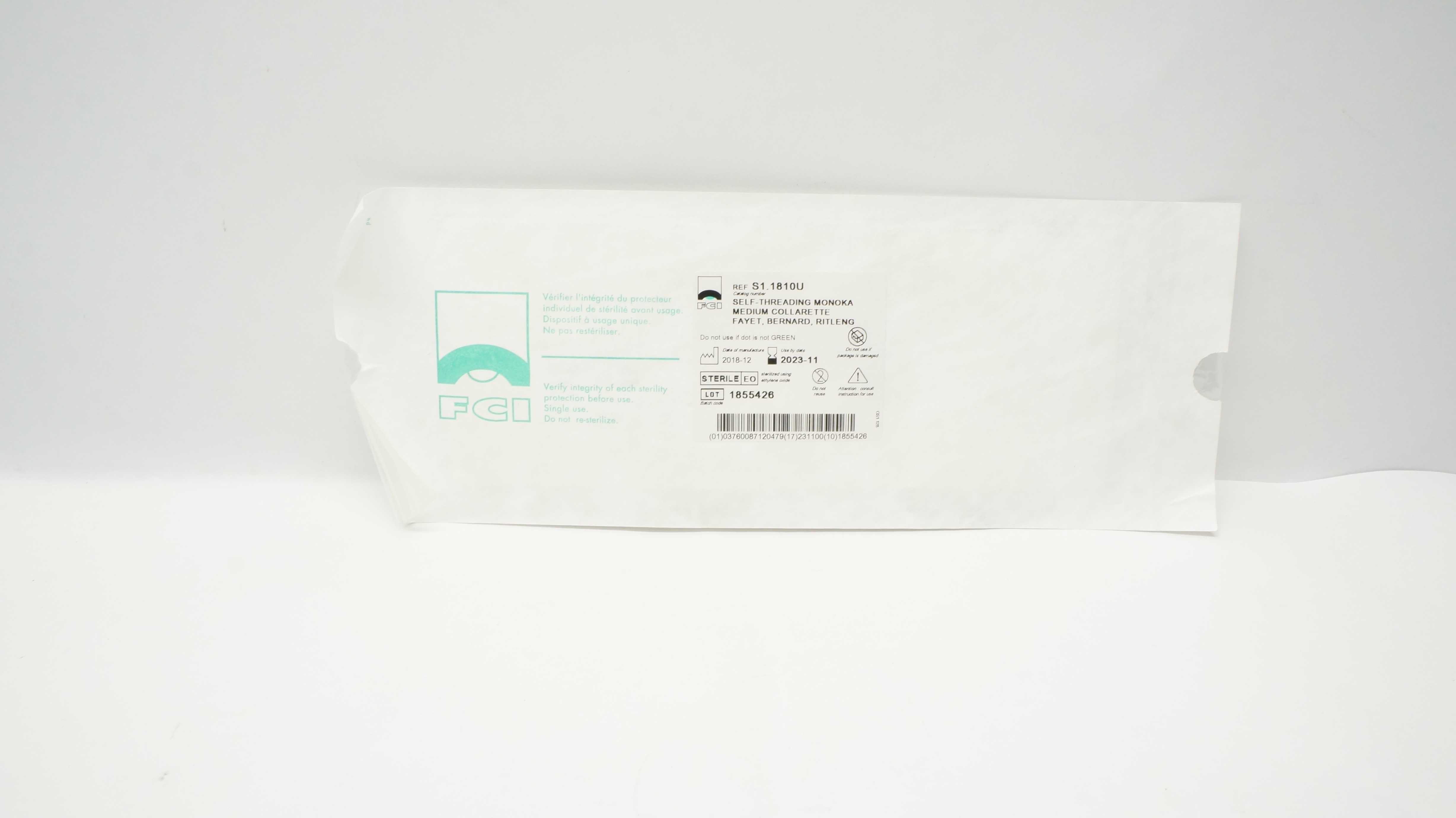 FCI S1.1810U Self-Threading Monoka Medium Collarette Fayet, Bernard (x)
