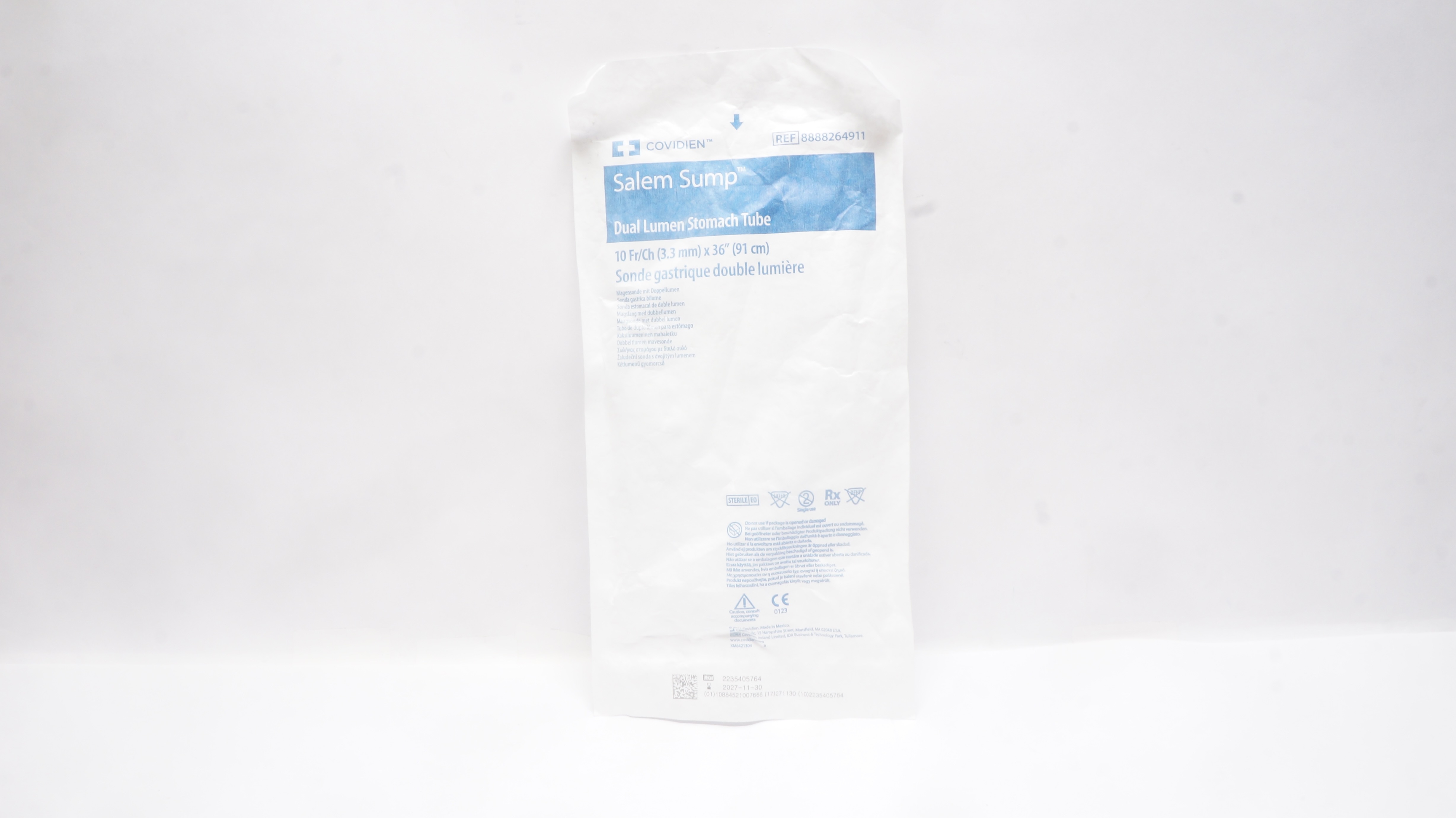 Covidien 8888264911 Salem Sump Dual Lumen Stomach Tube 10Fr/Ch x 36inch