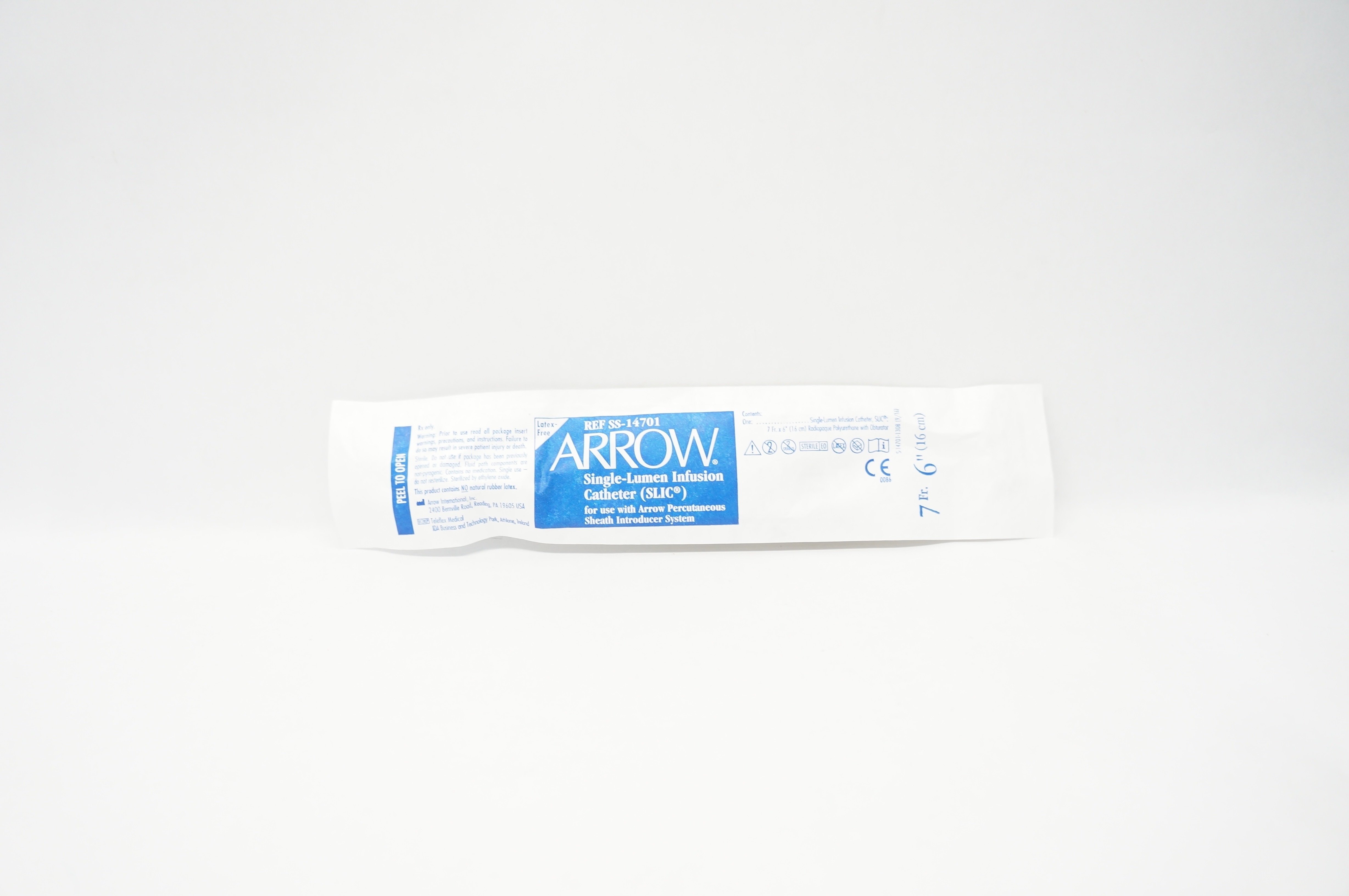 Arrow SS-14701 Single-Lumen Infusion Cath. 7Fr x 6inch (x)