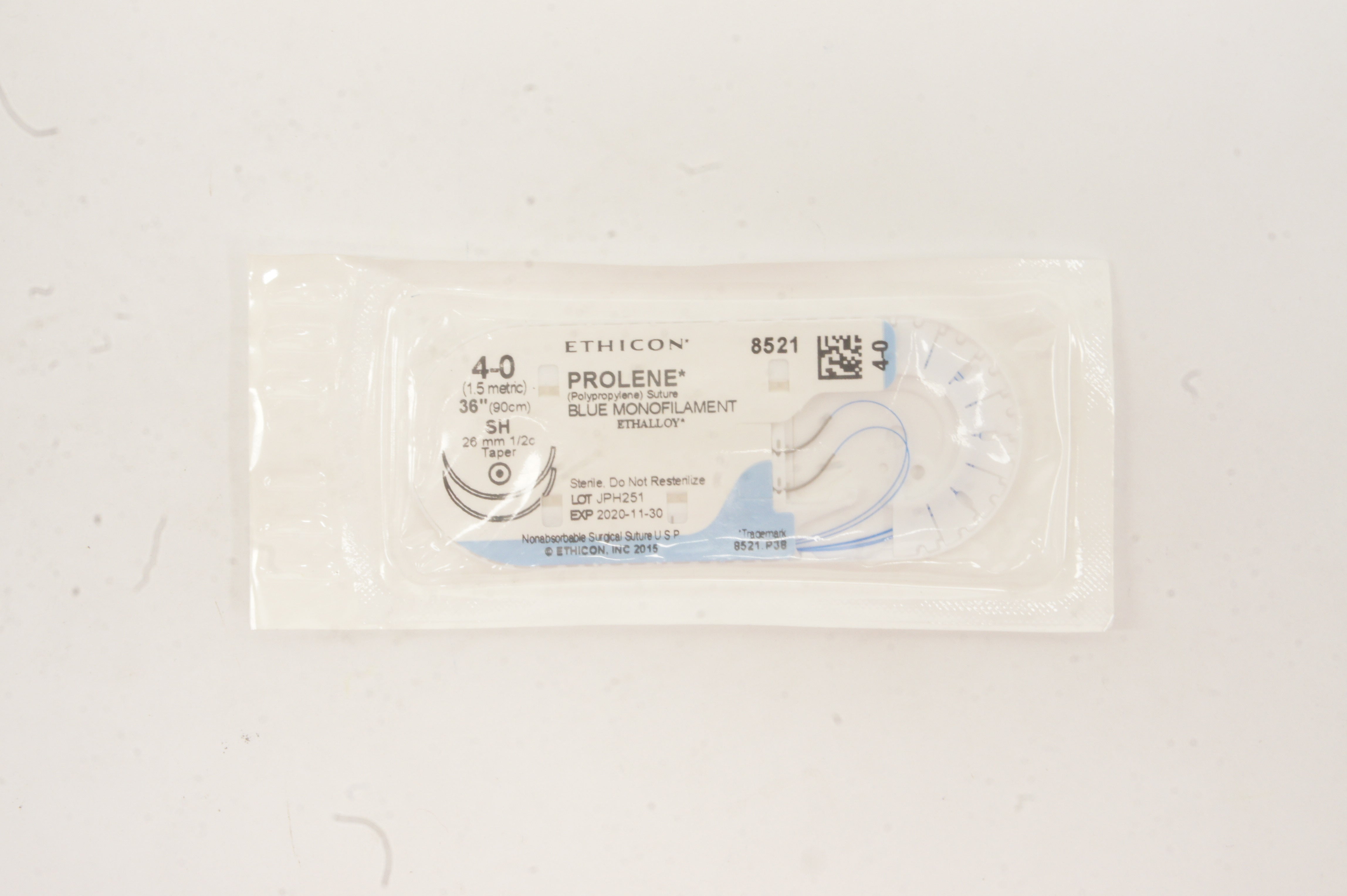 Ethicon 8521 4-0 Prolene Polypropylene SH 26mm 1/2c Taperpoint 36 inch (x)