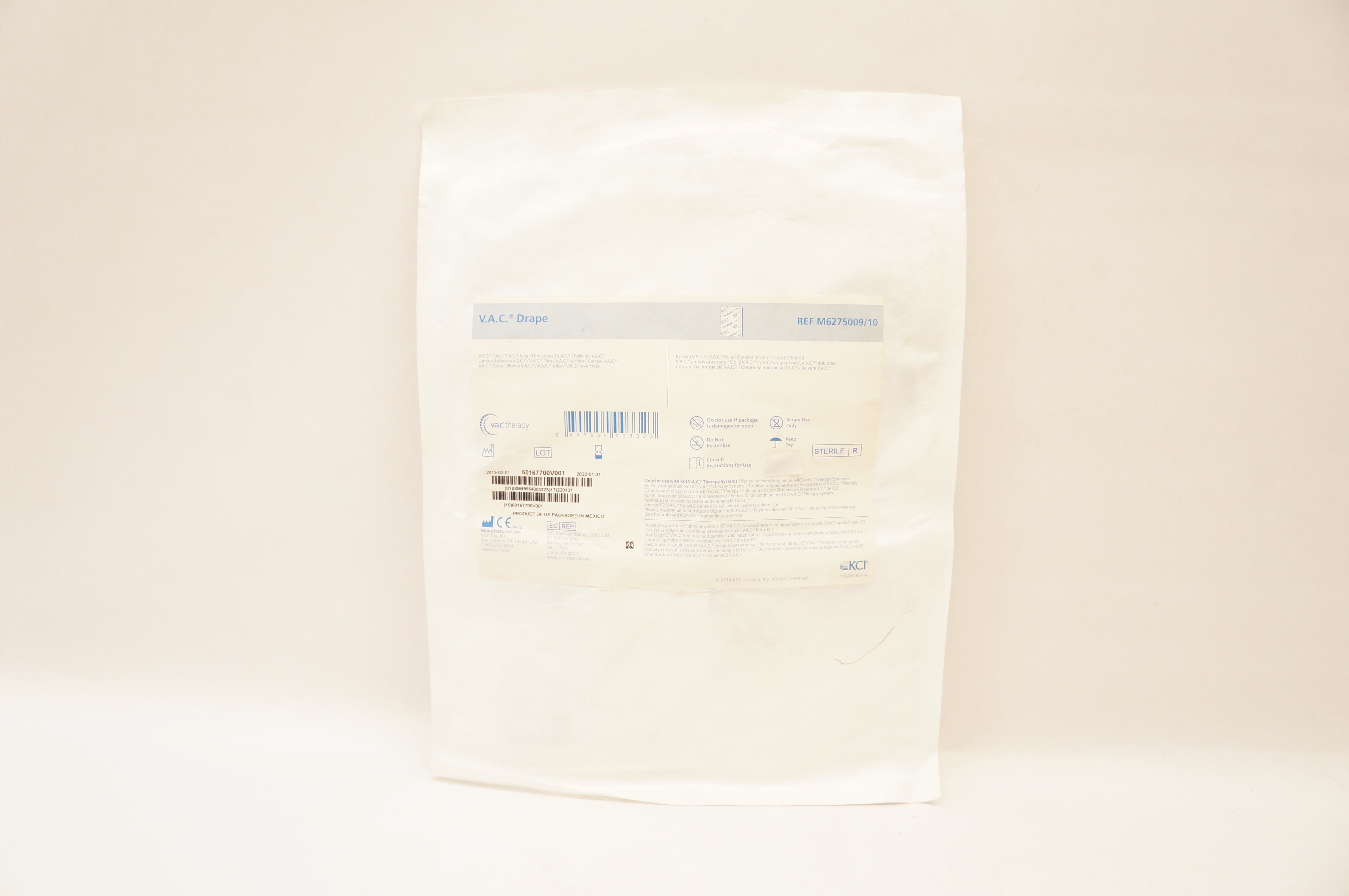 KCI M6275009/10 V.A.C. Drape (x)