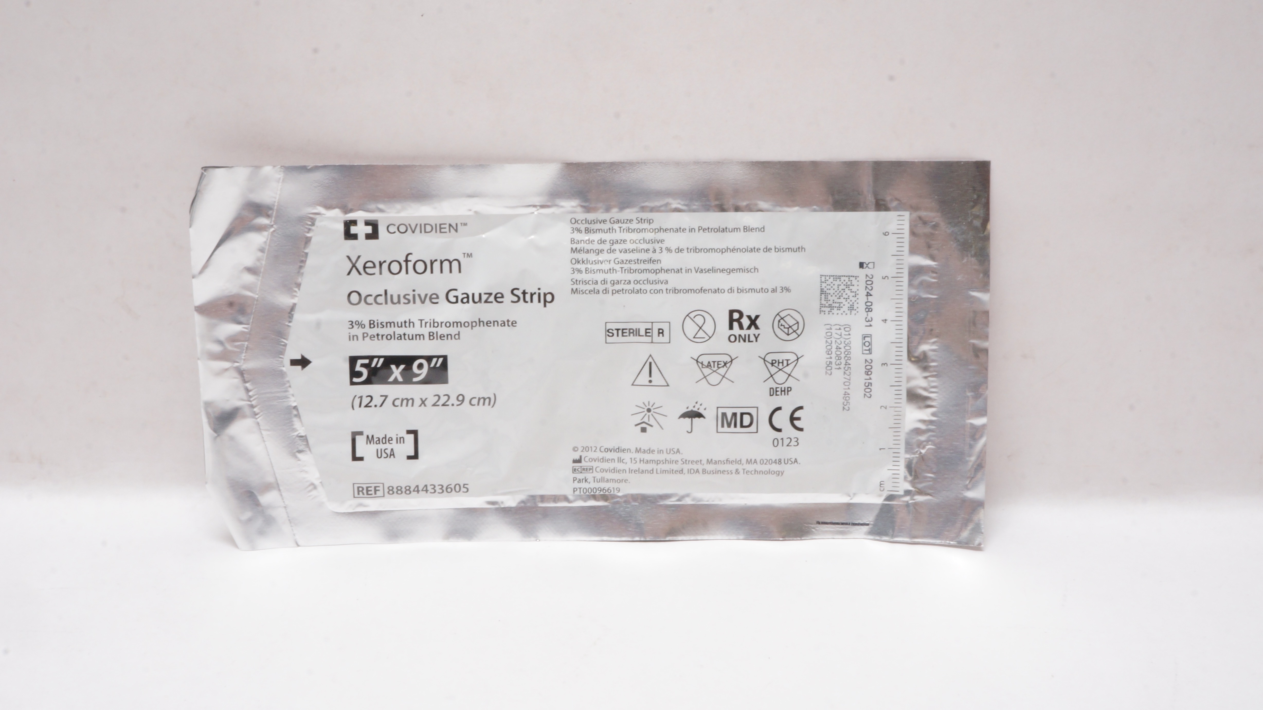 Covidien 8884433605 Xeroform Occlusive Gauze Strip 5inch x 9inch