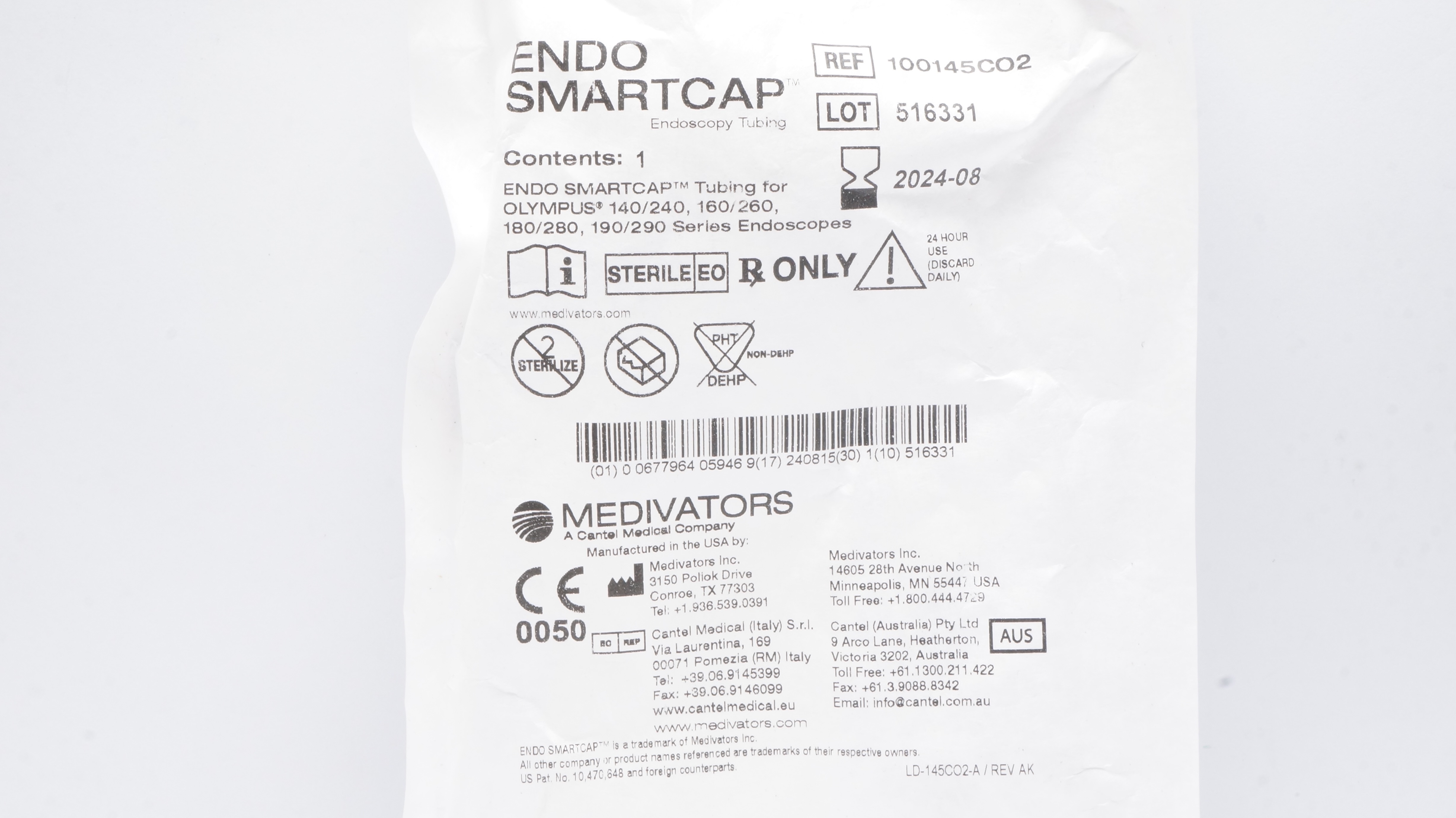 Medivators 100145CO2 Endo Smartcap Endocopy Tubing (x)