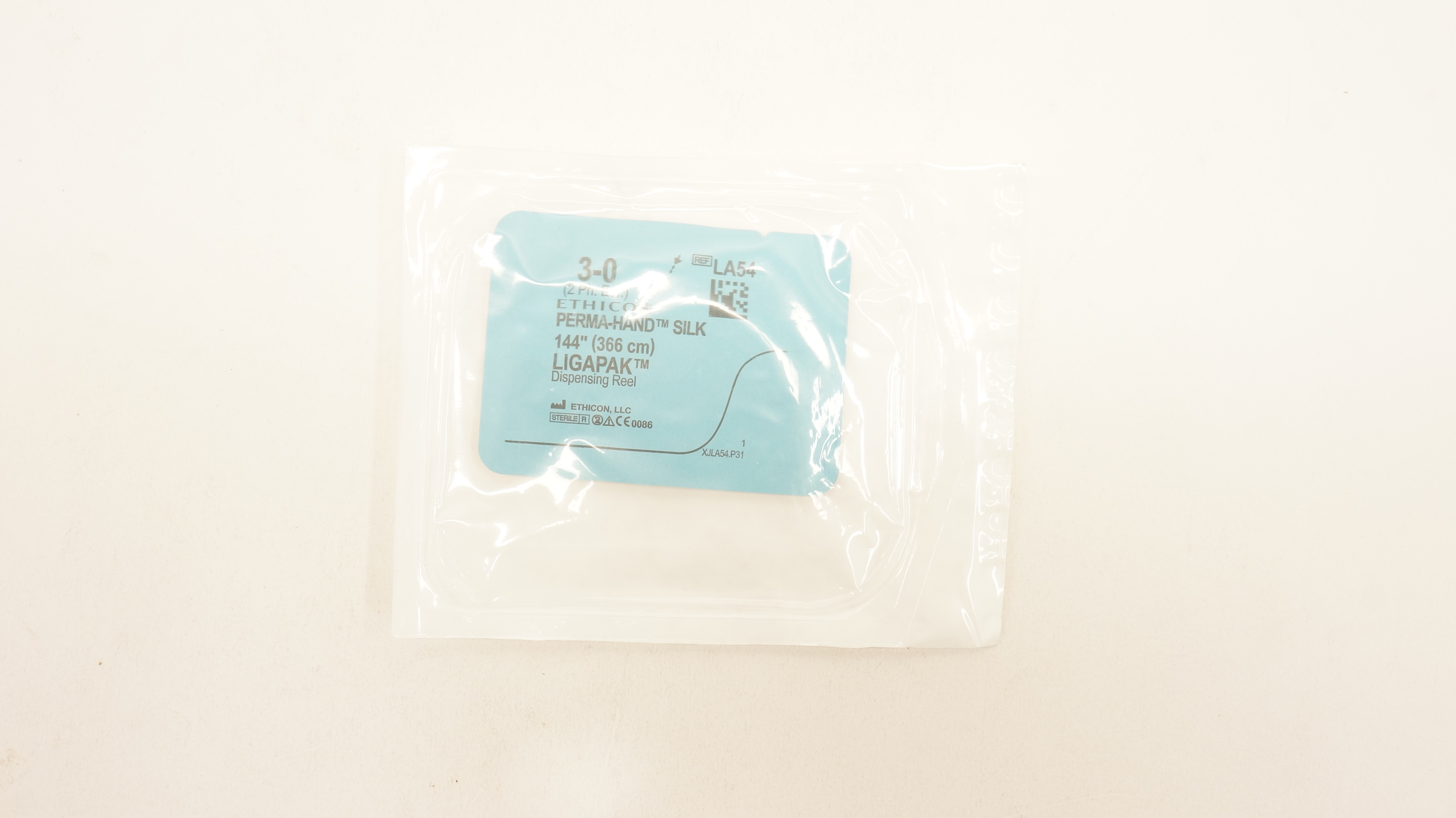 Ethicon LA54 3-0 Perma-Hand Silk LIGAPAK Dispensing Reel, 144inch