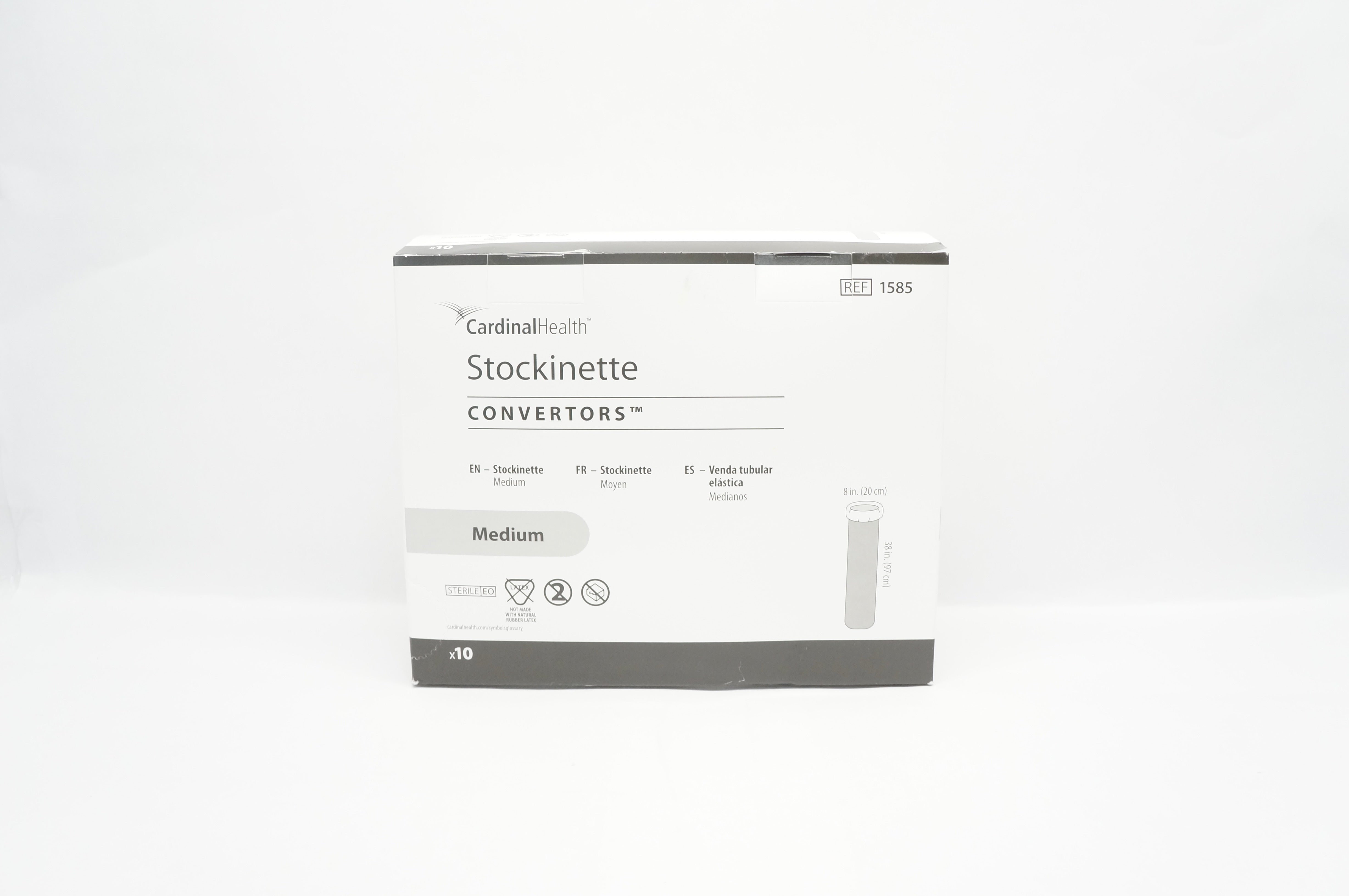 Cardinal Health 1585 Convertors Stockinette, Medium 8 inch x 38 inch - Box of 10
