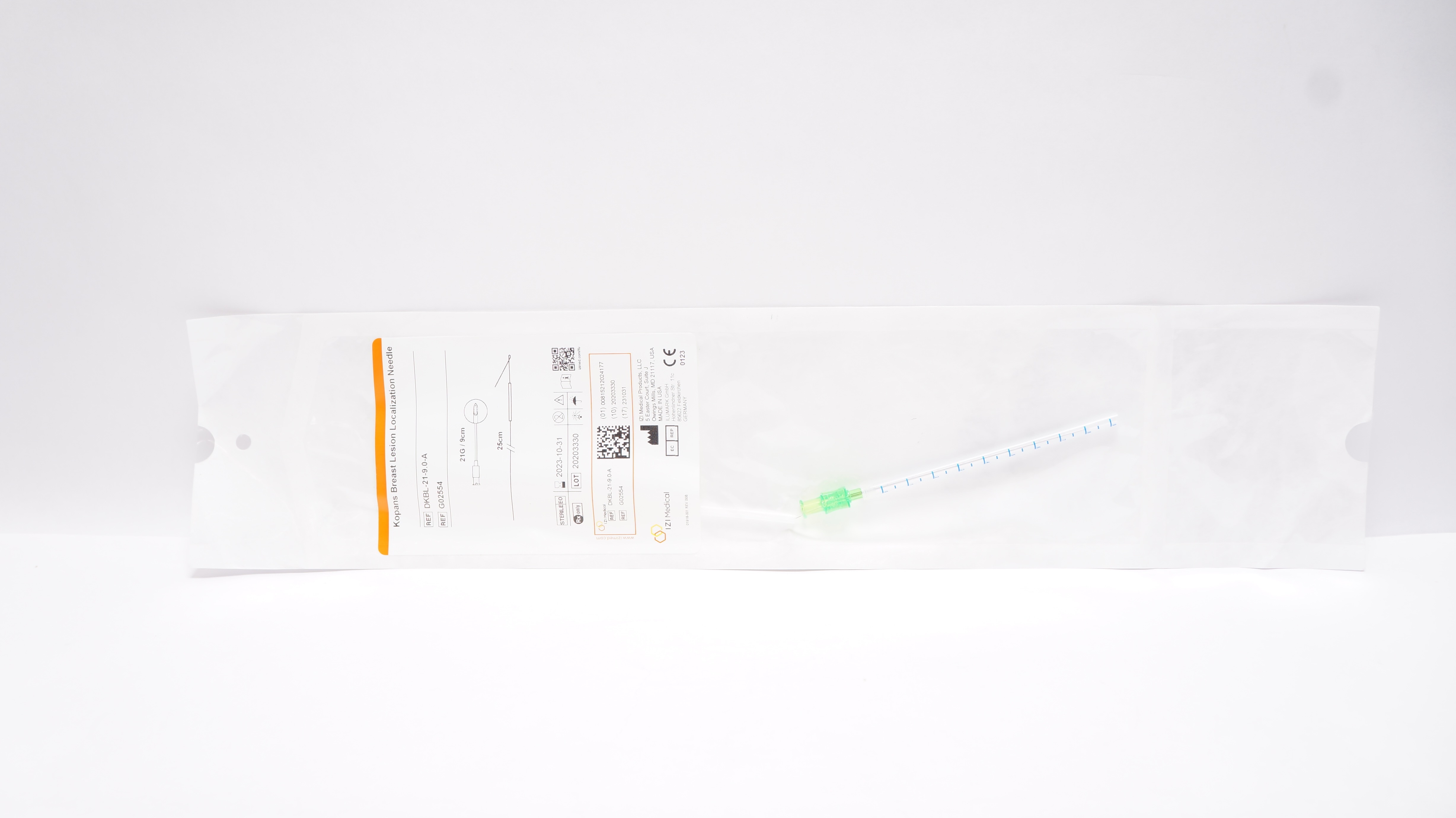 IZI Medical G02554 Kopans Breast Lesion Localization Ndle 21G/9cm 25cm