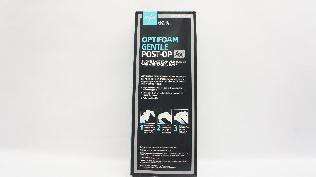 Medline MSC97412 Optifoam Gentle Wound Dressing 4x12 in.,2x10in.  - Box of 10