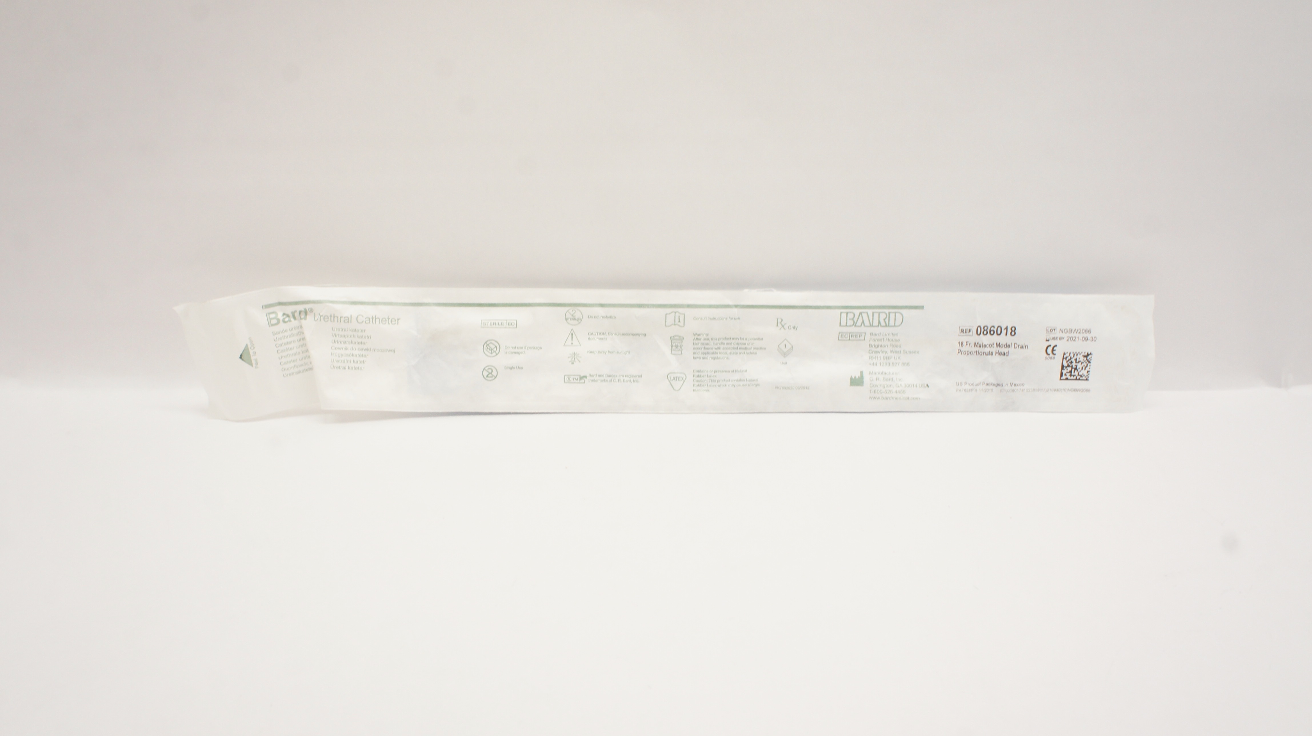 Bard 086018 Bardex 18Fr. Malecot Model Drain Proportionate Head (x)