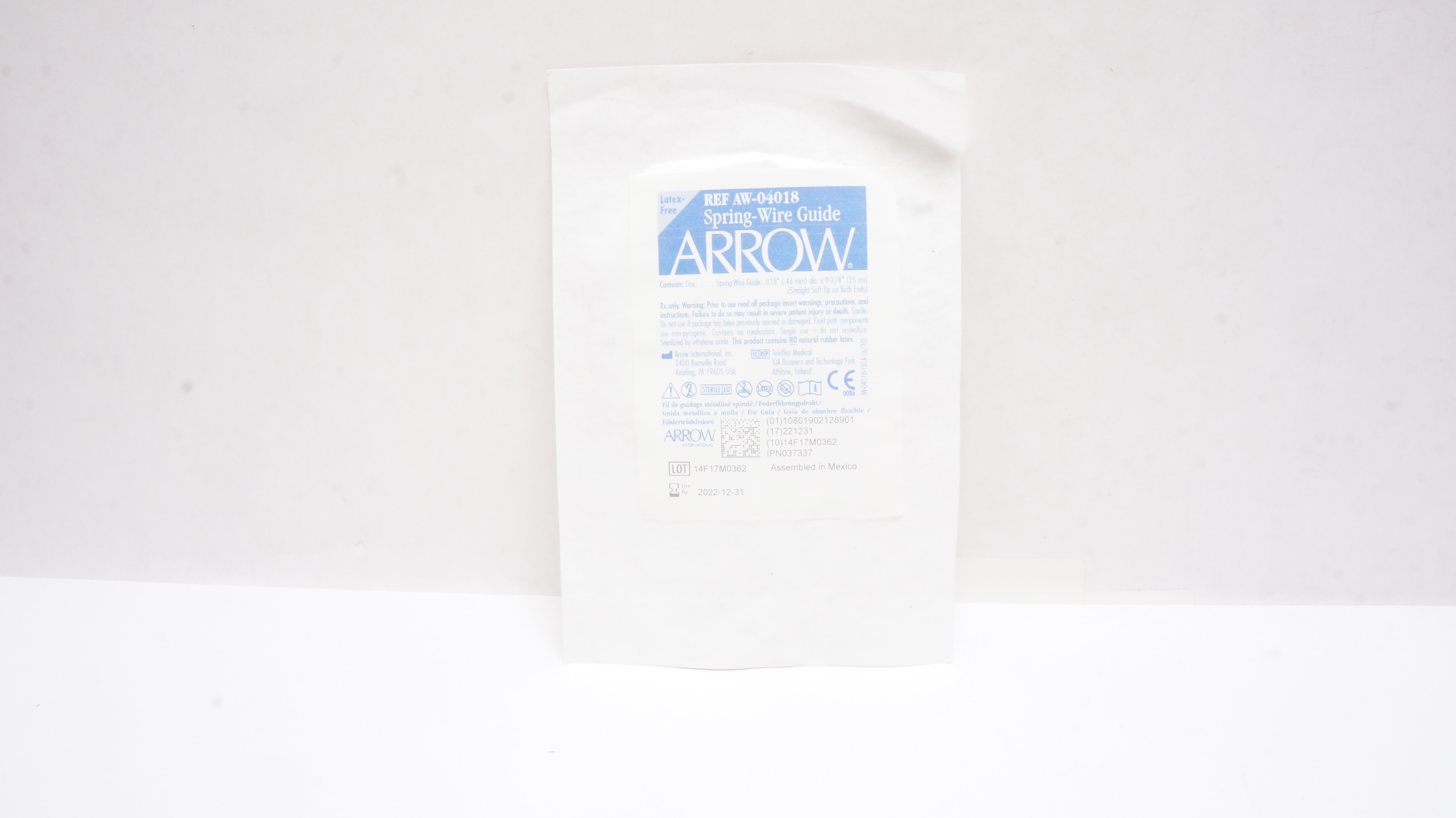 Arrow AW-04018 Spring-Wire Guide .018inch dia. x 9-3/4inch Straight Soft Tip (x)