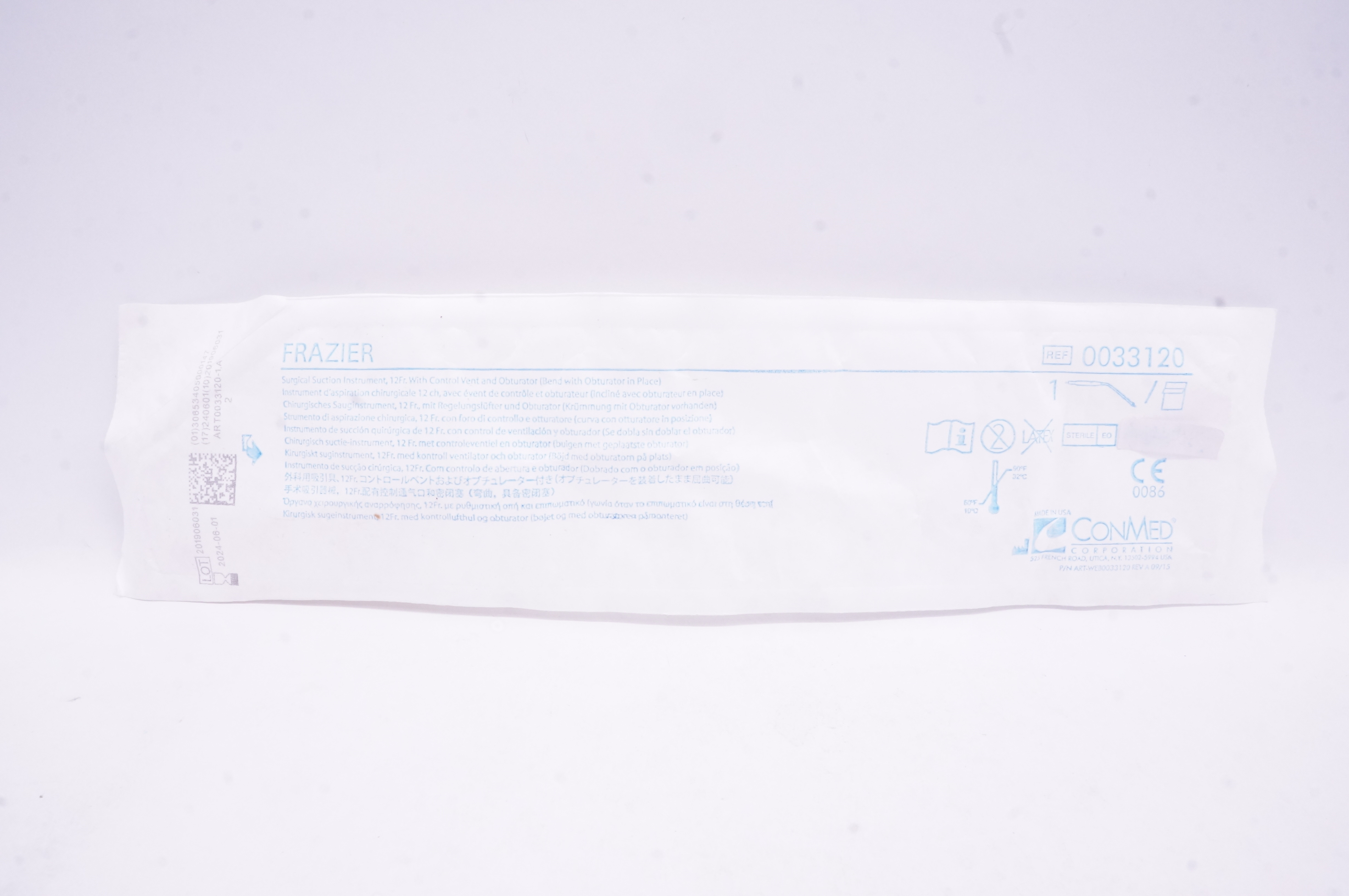 ConMed 0033120 Frazier Surgical Suction 12Fr.
