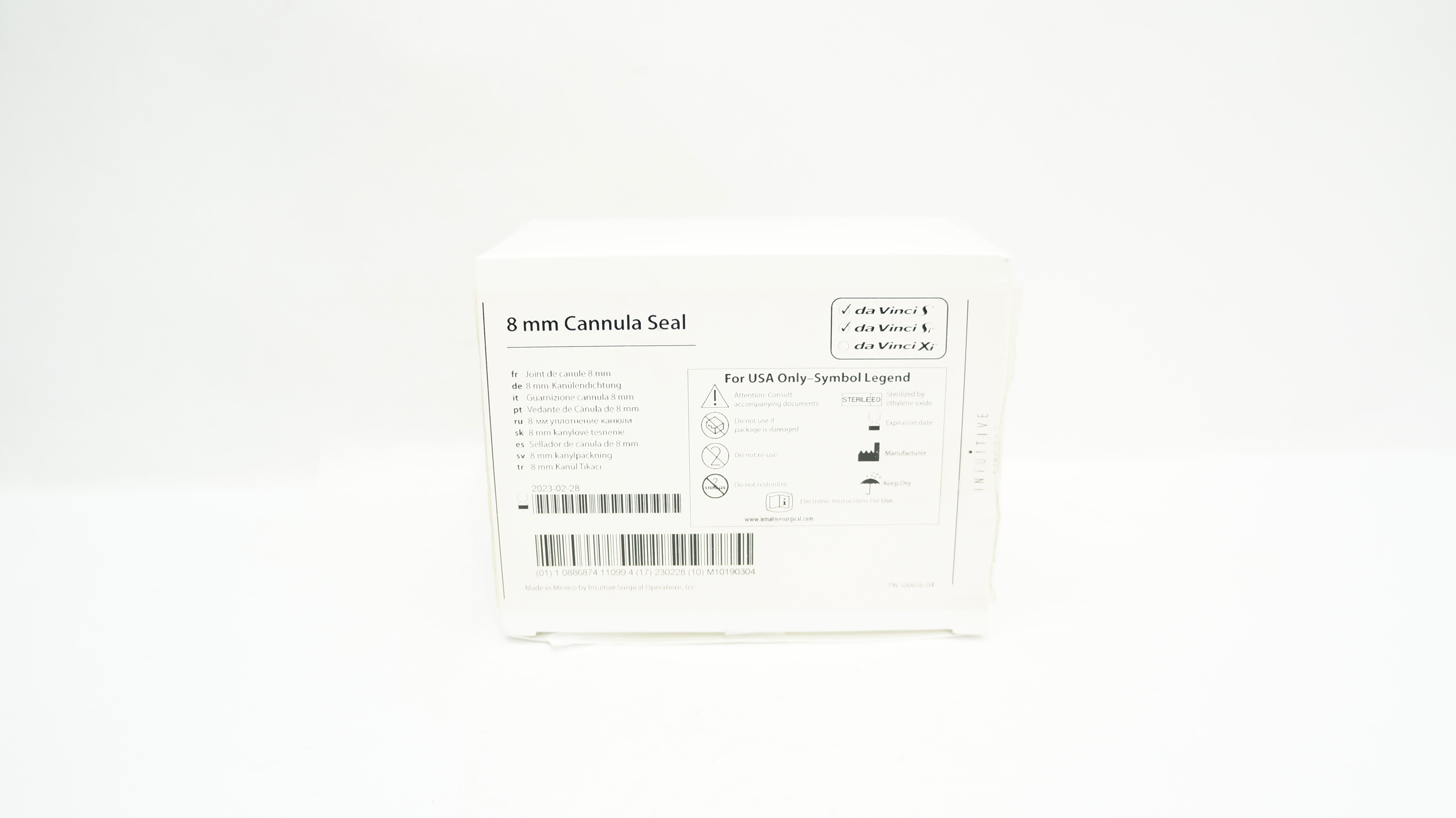 Intuitive Surgical 400077 da Vinci S, Si Cannula Seal 8mm (x) - Box of 10