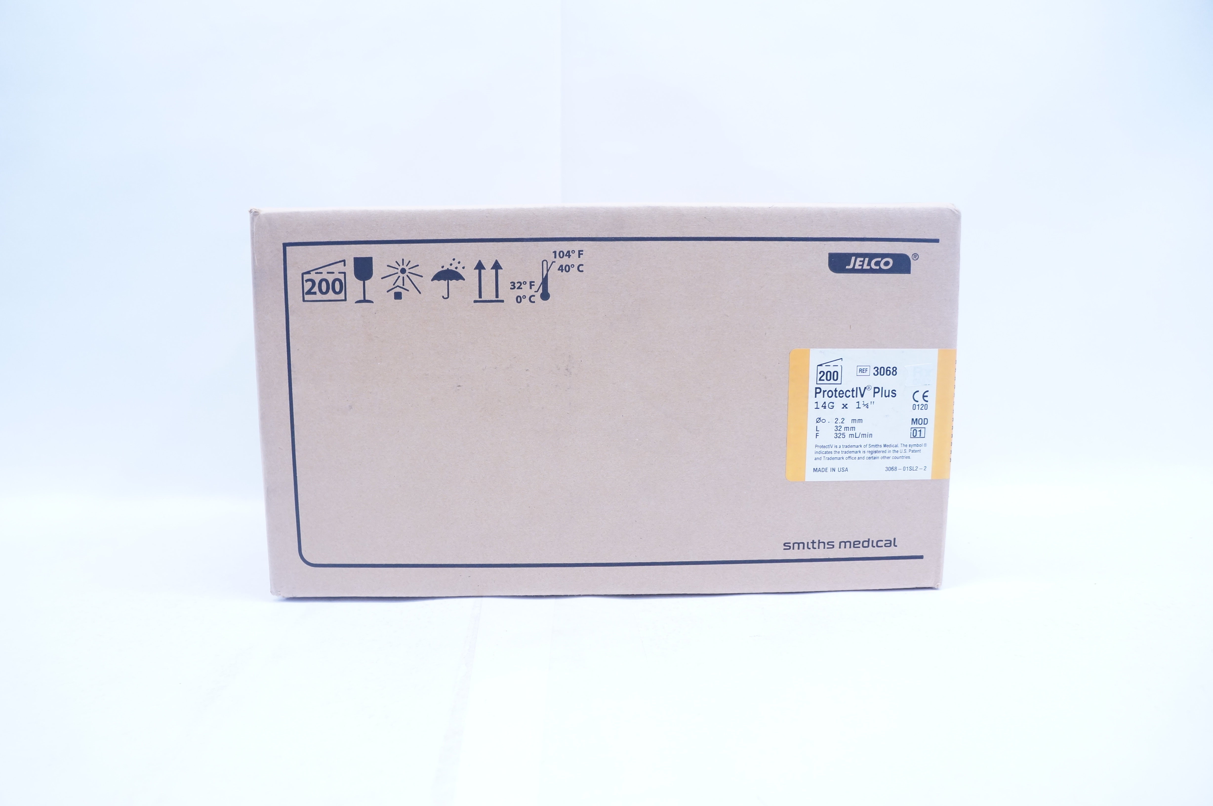 Smiths Medical 3068 ProtectIV Plus MOD 00 14G x 1-1/4inch (x) - Box of 200