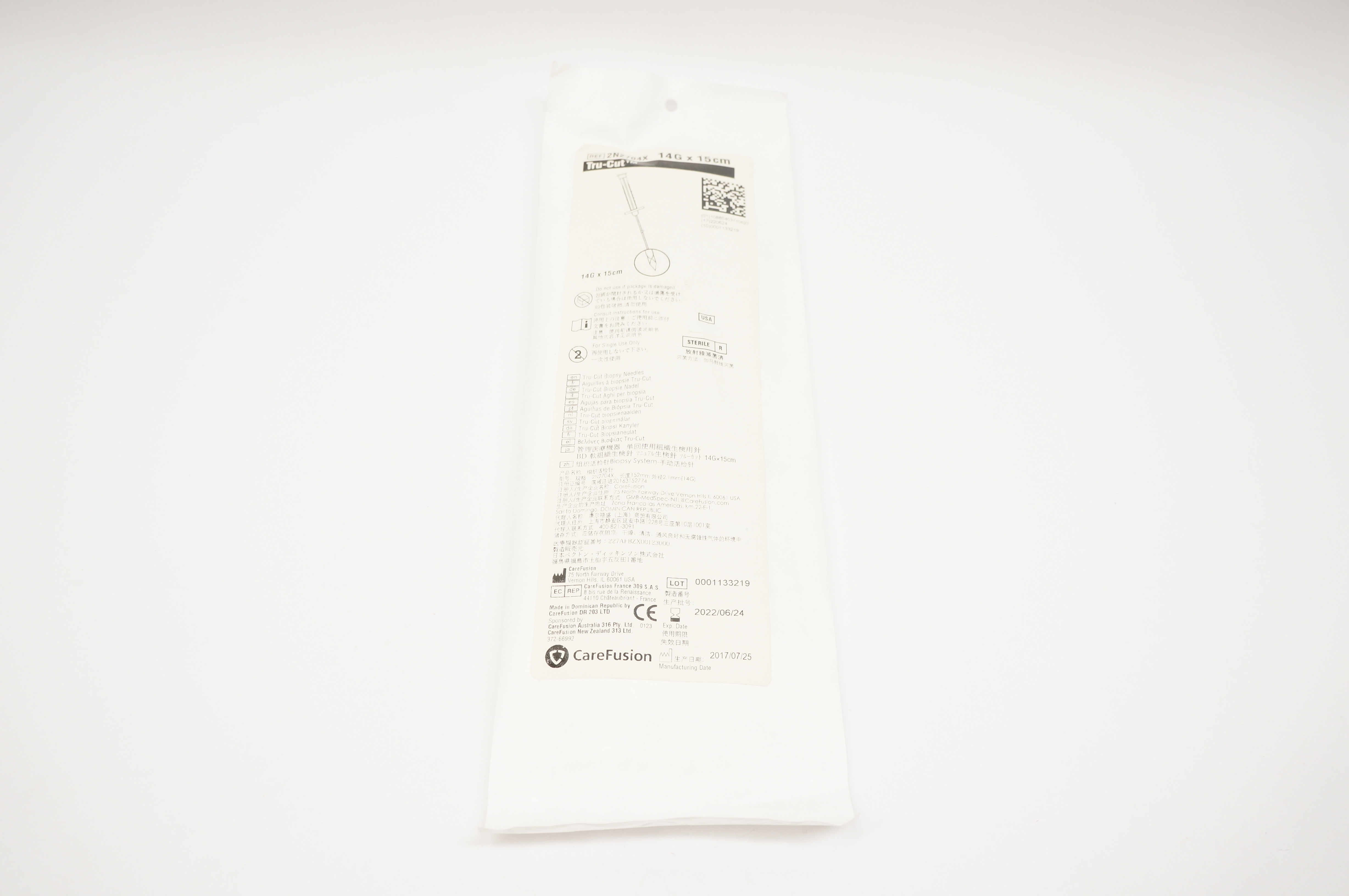 CareFusion 2N2704X Tru-Cut 14G x 15cm