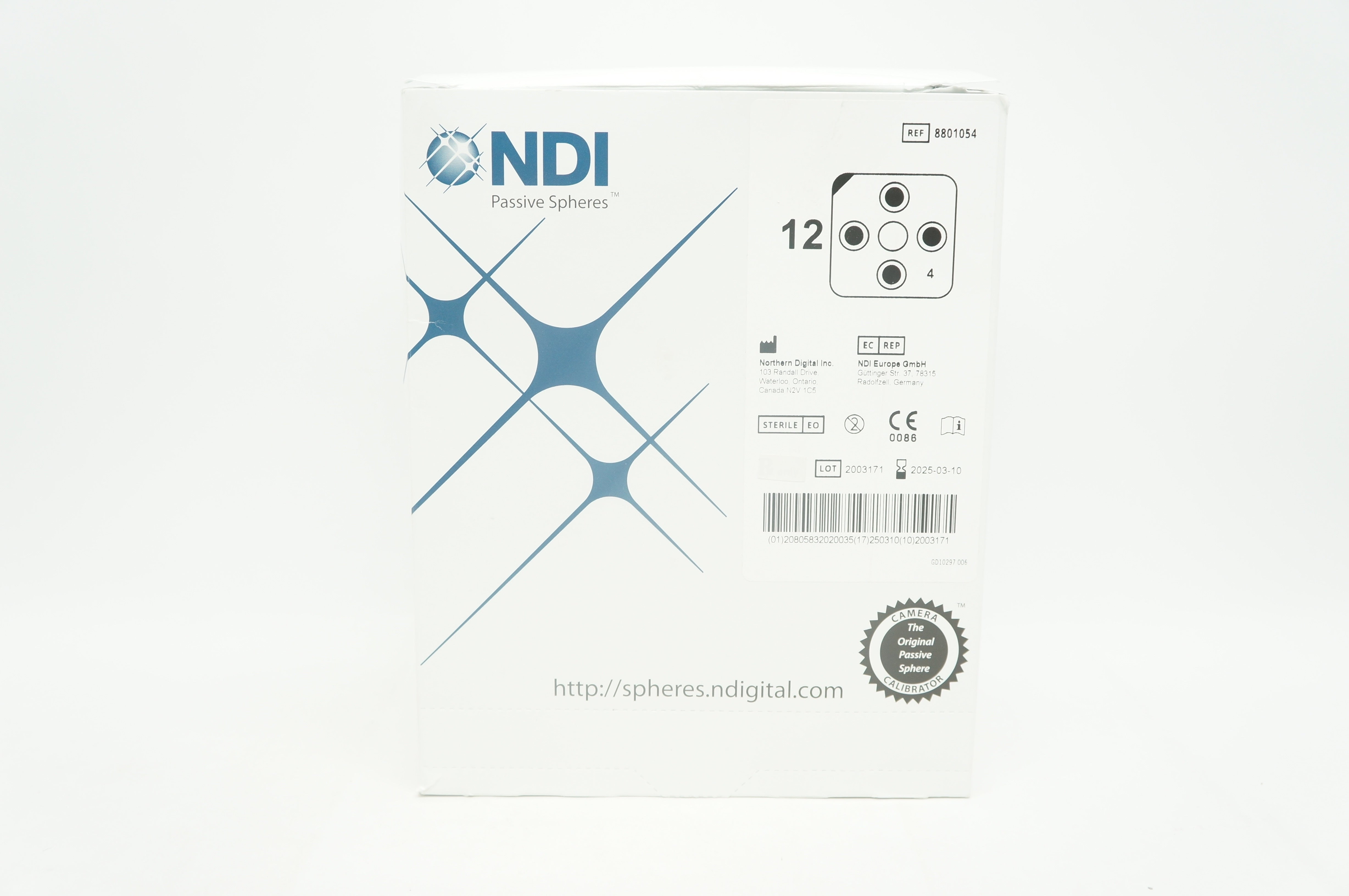 Northern Digital 8801054 Passive Spheres Camera Calibrator - Box of 12