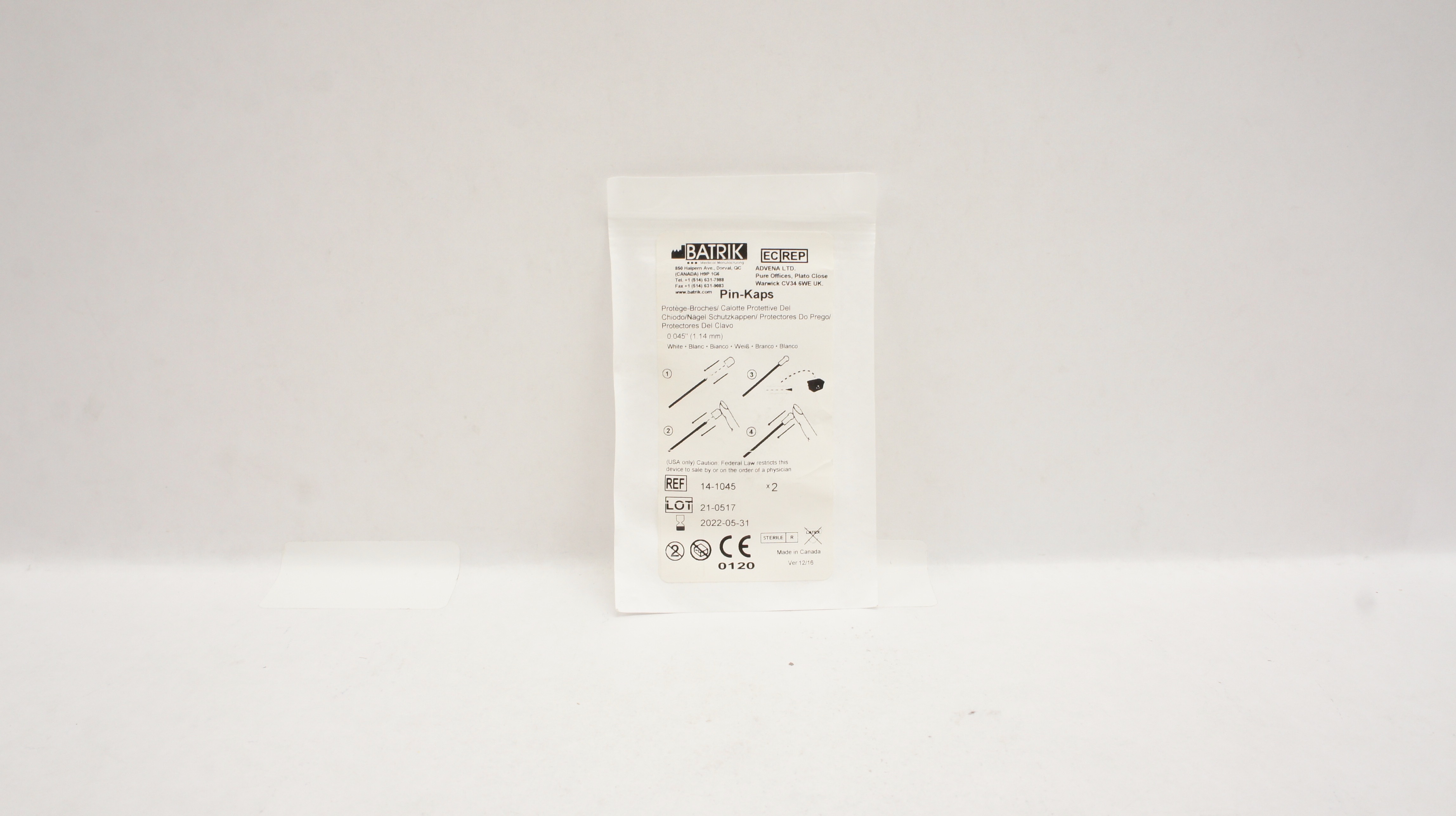 Batrik 14-1045 Pin-Kaps Protege-Broches - Pack of 2
