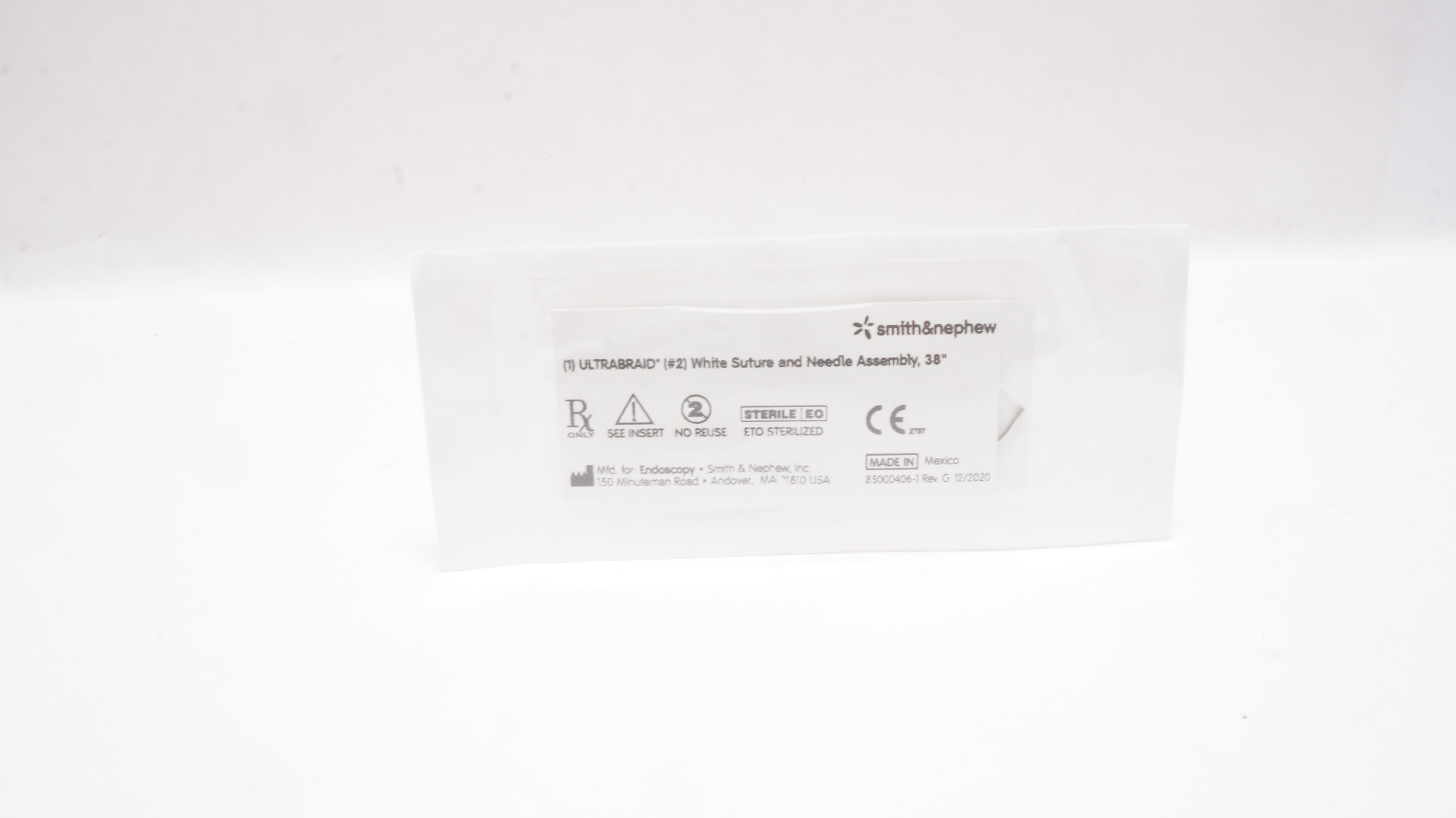 Ultrabraid Smith&Nephew 7210914 (1) ULTRABRAID #2 White Stre and Ndle Assembly 38inch