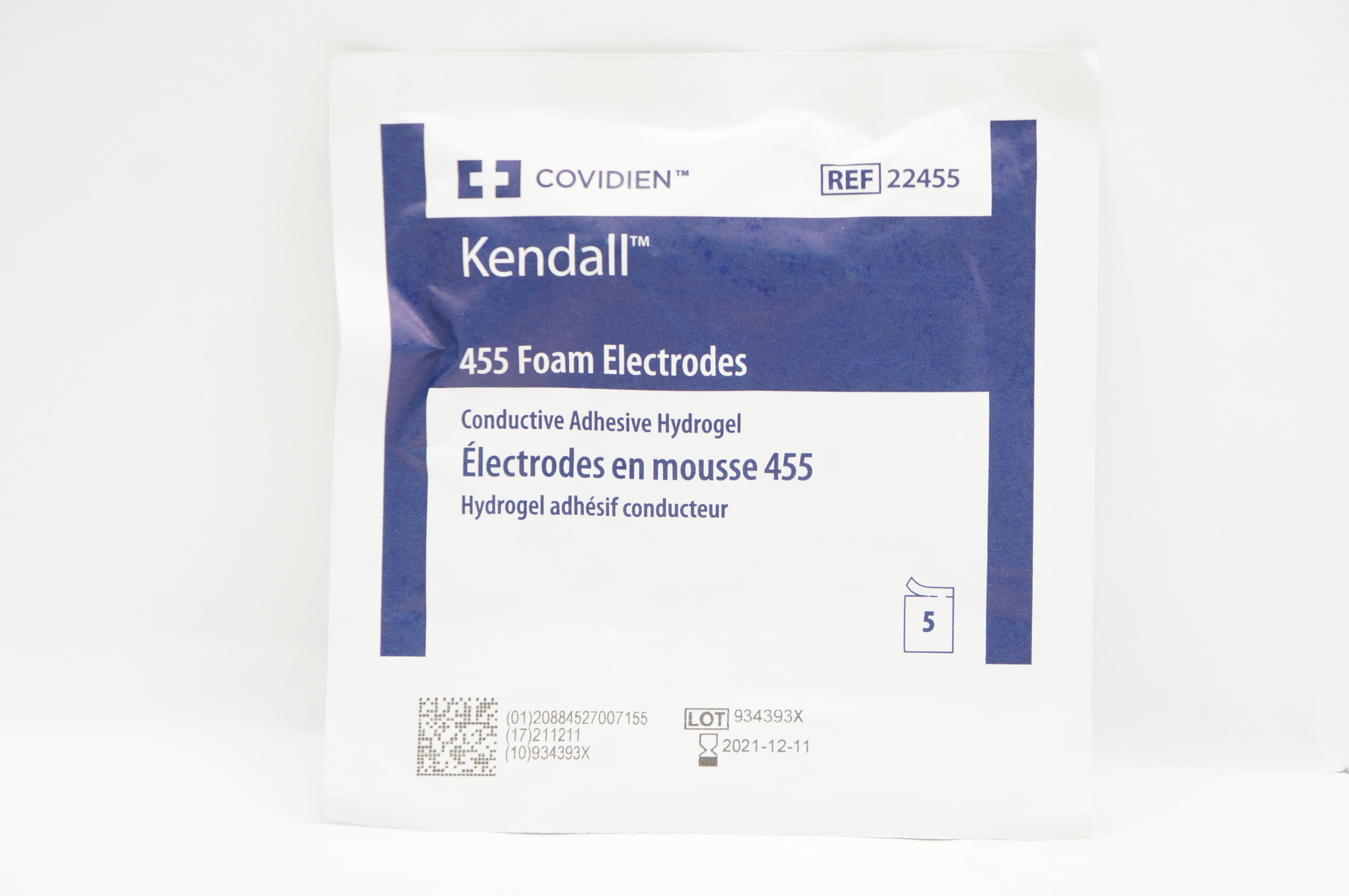 Covidien 22455 Kendall 455 Foam Electrodes (x) - Pack of 5