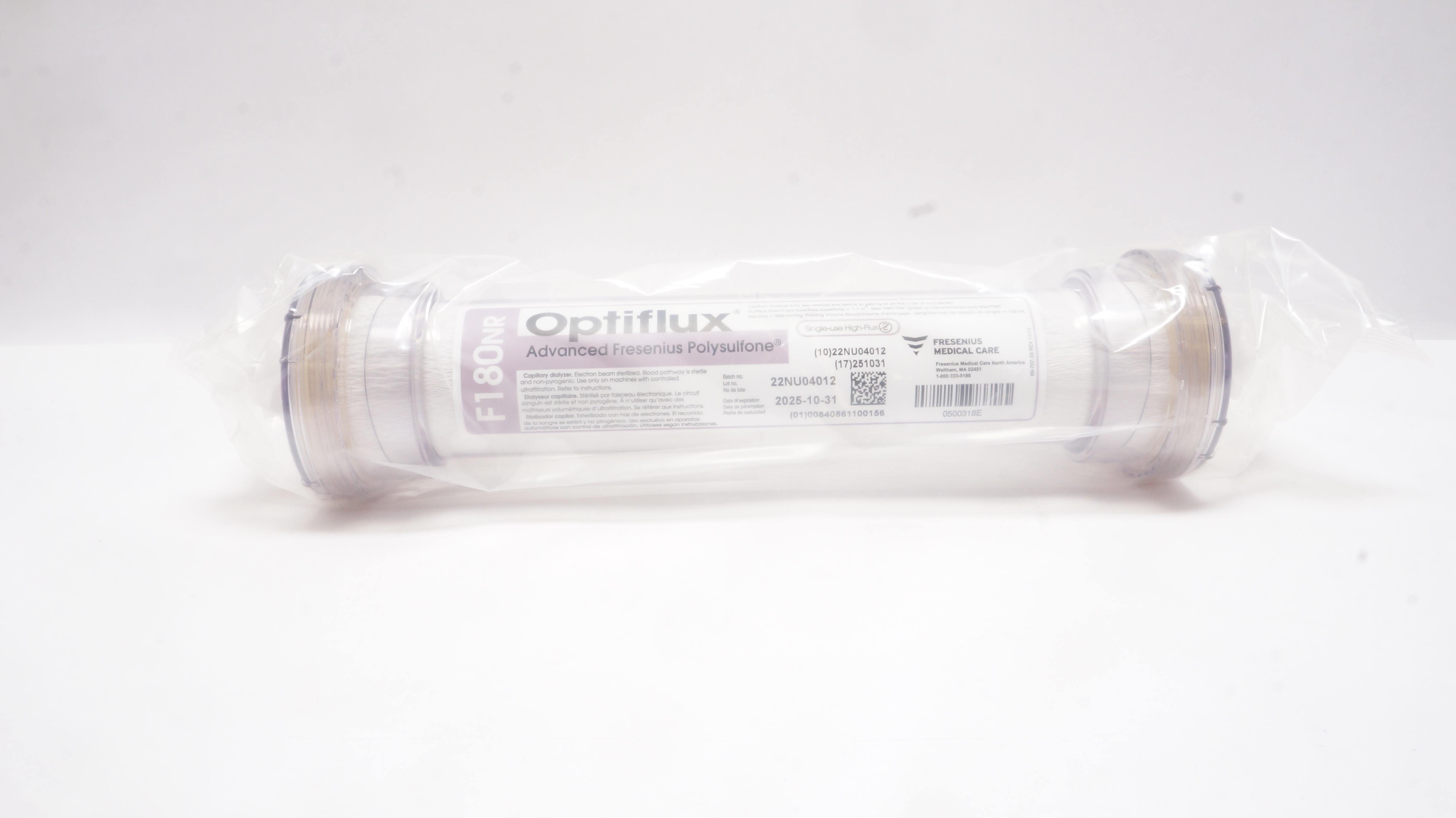 Fresenius Medical Care F180NR Optiflux Advance Polysulfone Capillary Dialyzer