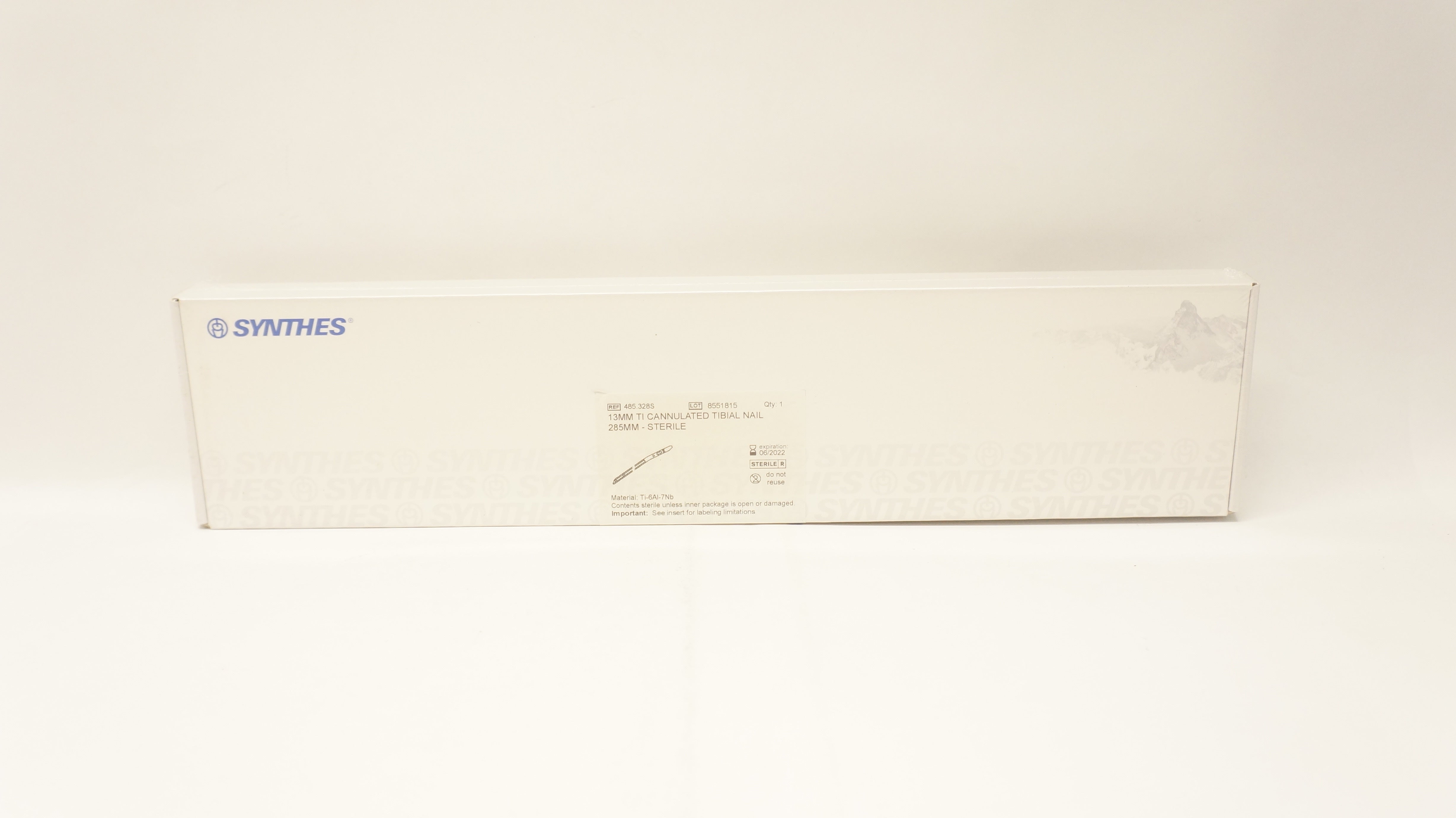 Synthes 485.328S 13mm Ti Cannulated Tibial Nail 285mm