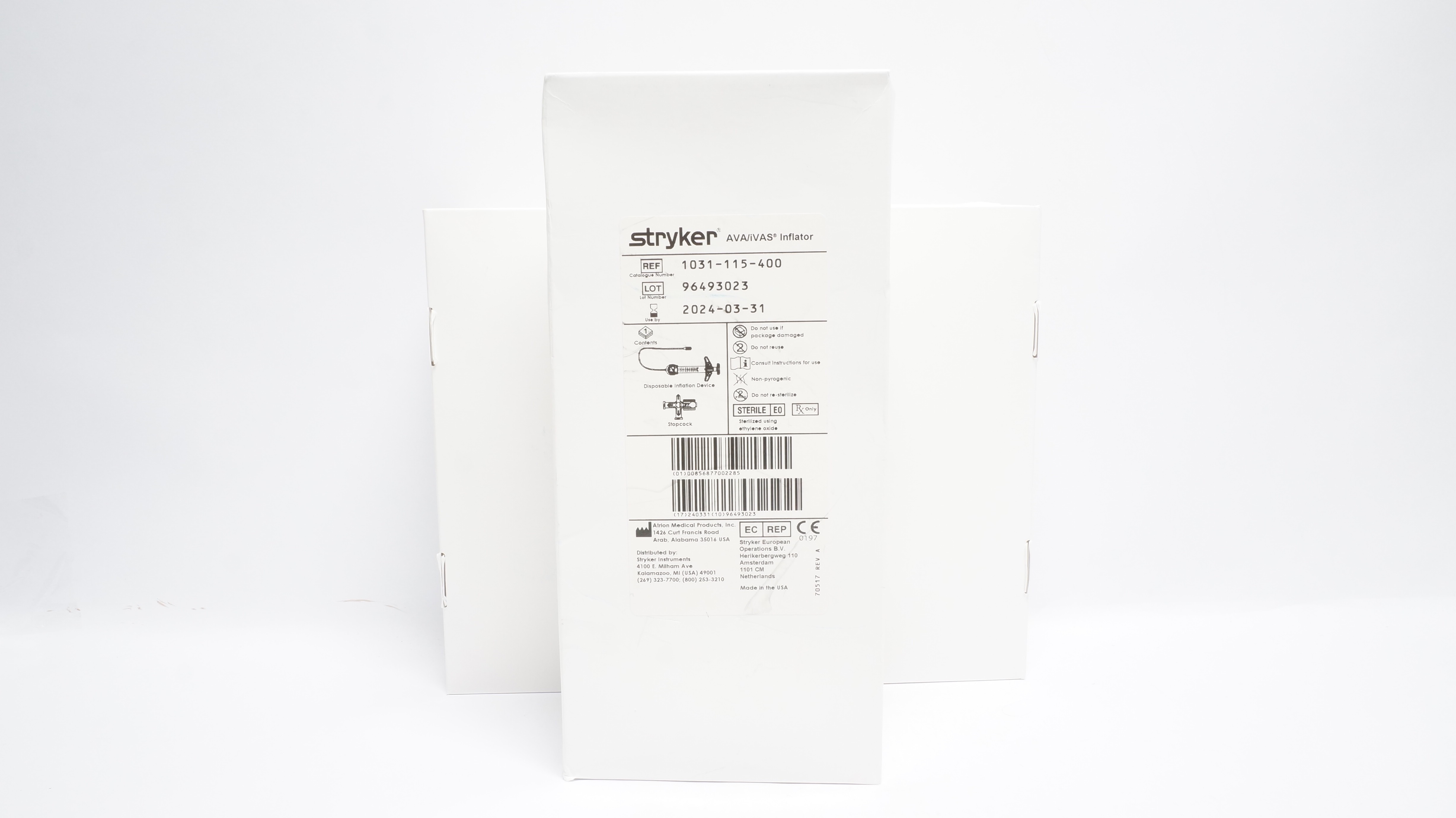 Stryker 1031-115-400 AVA/iVAS Inflator (x)