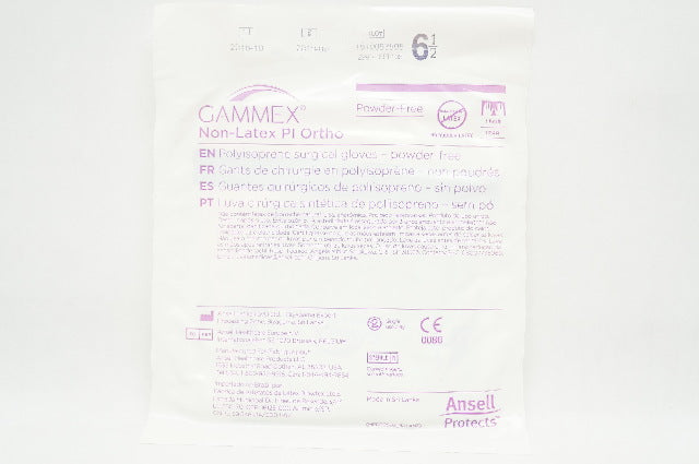 Ansell 20686565 GAMMEX Non-Latex Pl Ortho Surgical Gloves, Size 6-1/2 (x)