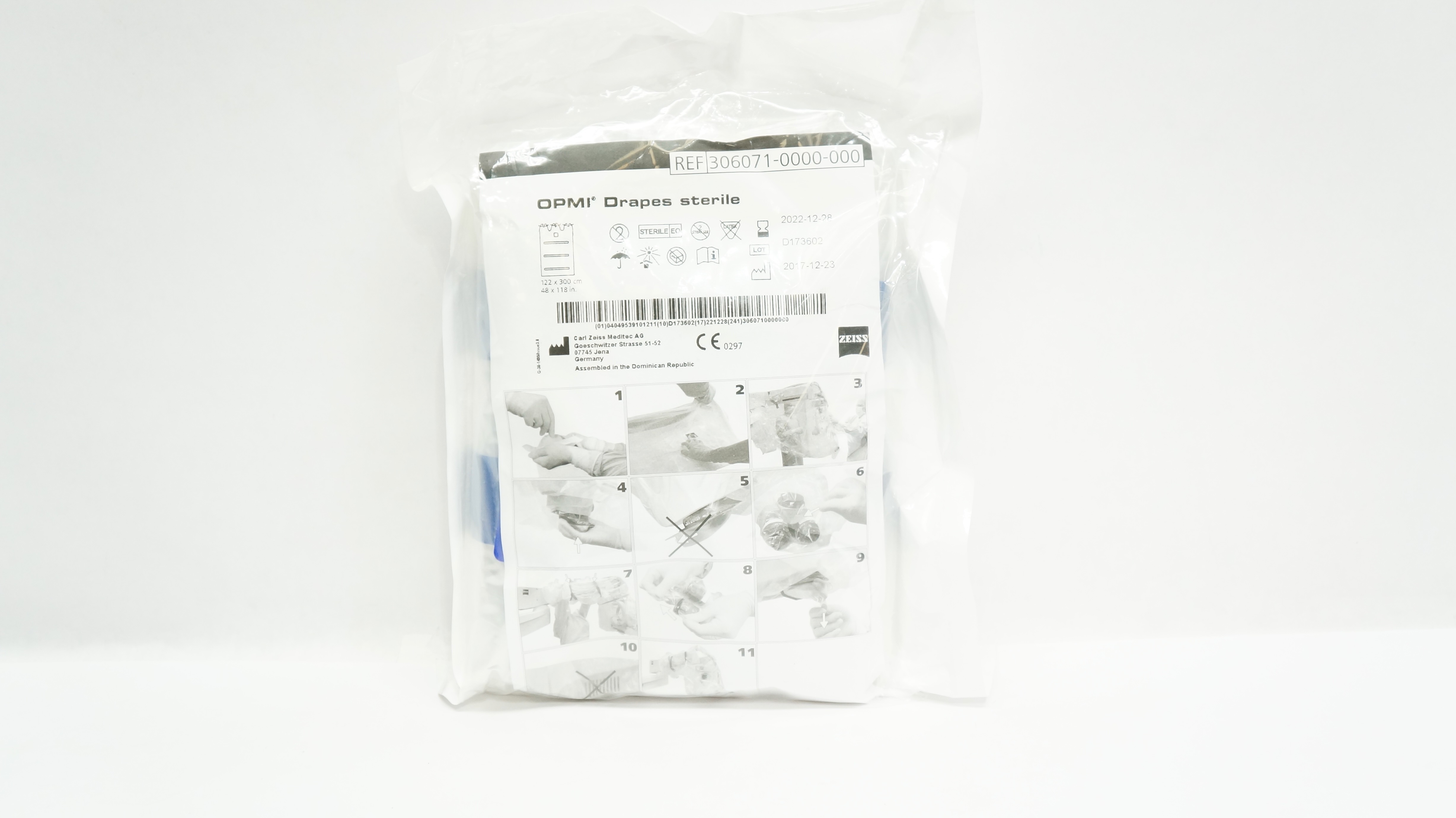 Carl Zeiss 306071-0000-000 OPMI Drapes Sterile 48 inch x 118 inch (x)
