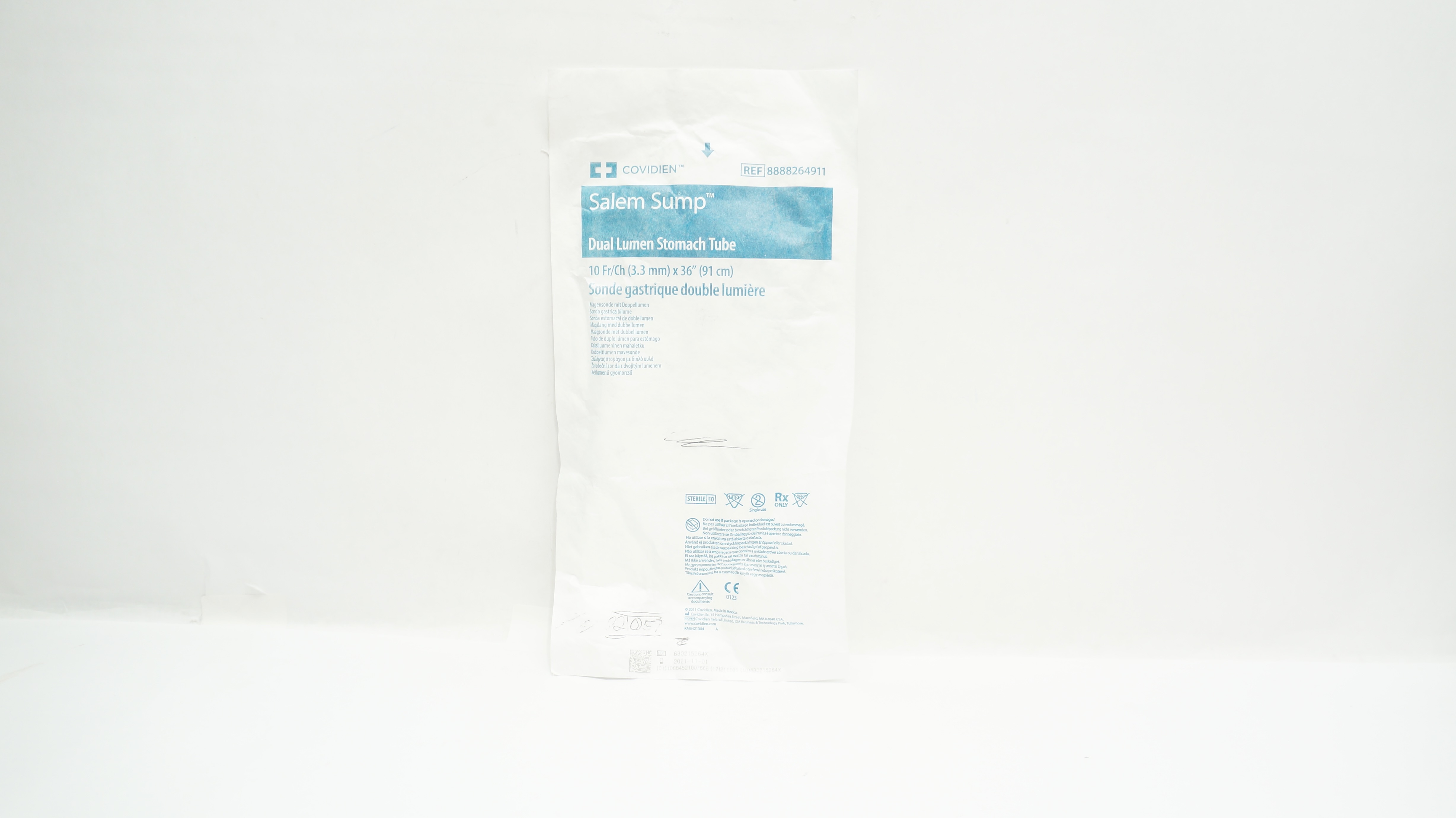 Covidien 8888264911 Salem Sump Dual Lumen Stomach Tube 10Fr/Ch x 36 inch (x)