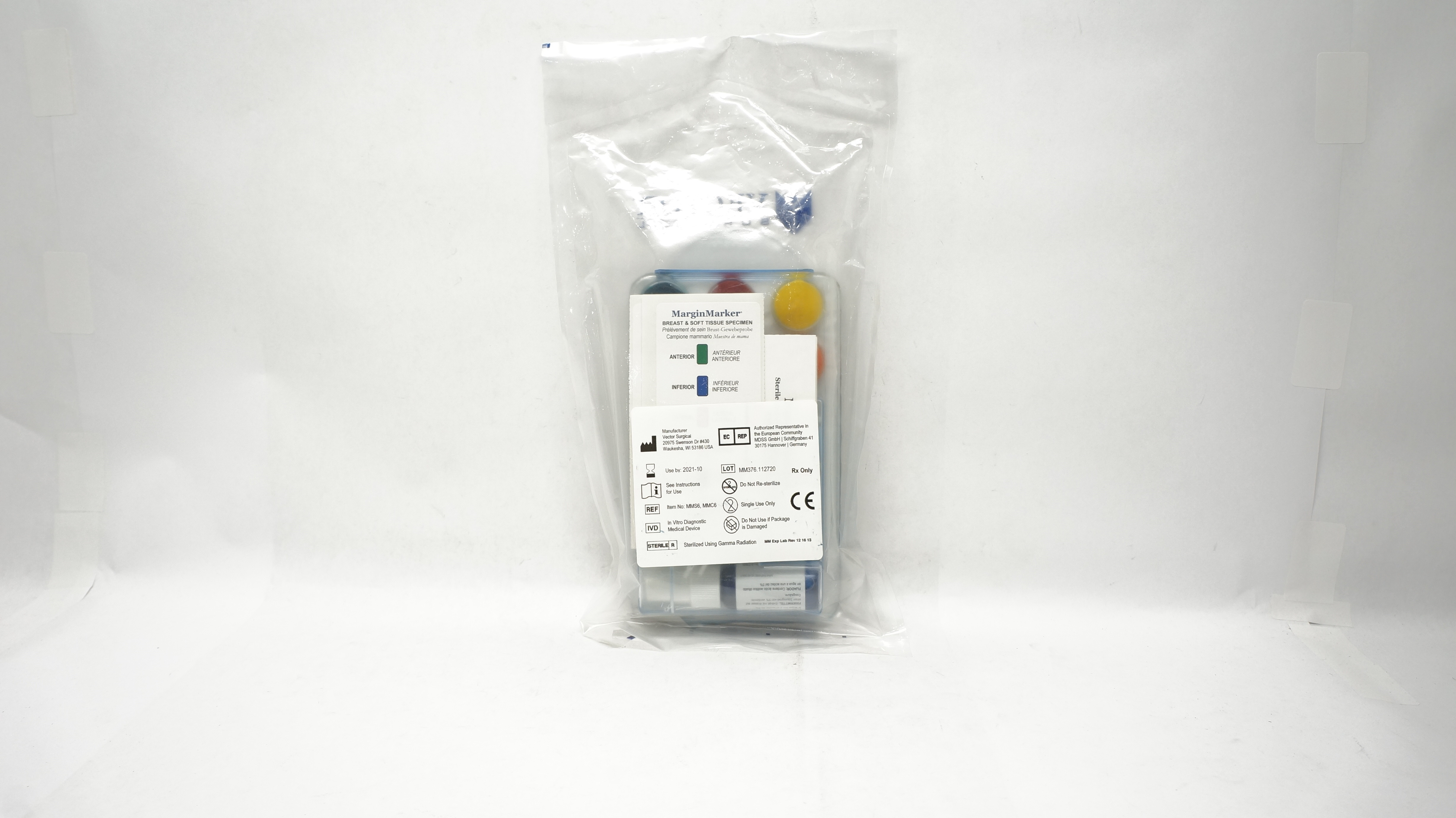 Vector Surgical MMS6, MMC6 MarginMarker 6 Color Ink Kit (x)