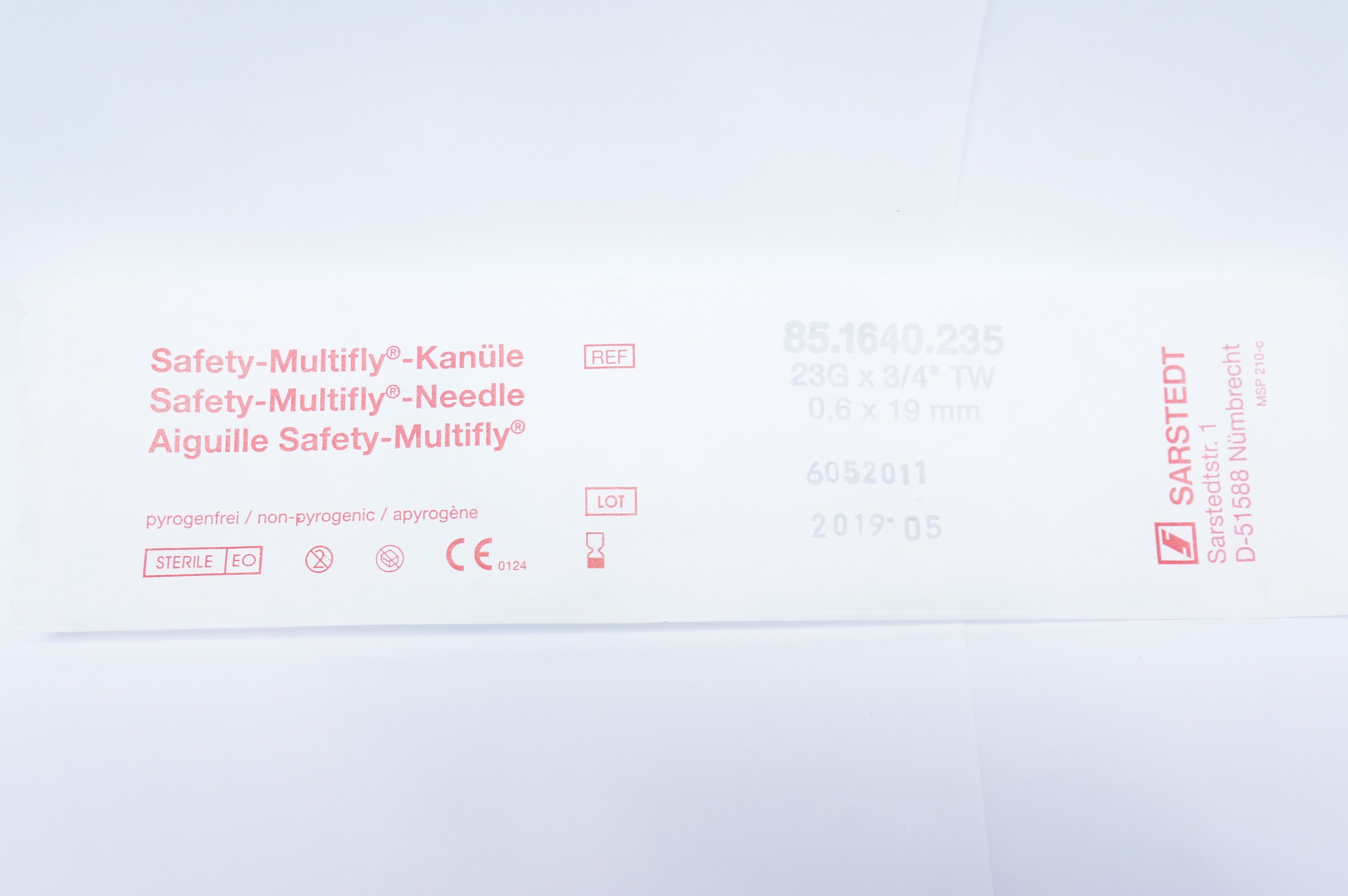 SARSTEDT 85.1640.235 SafetyMultiflyNdle 23G x 3/4inch (x)