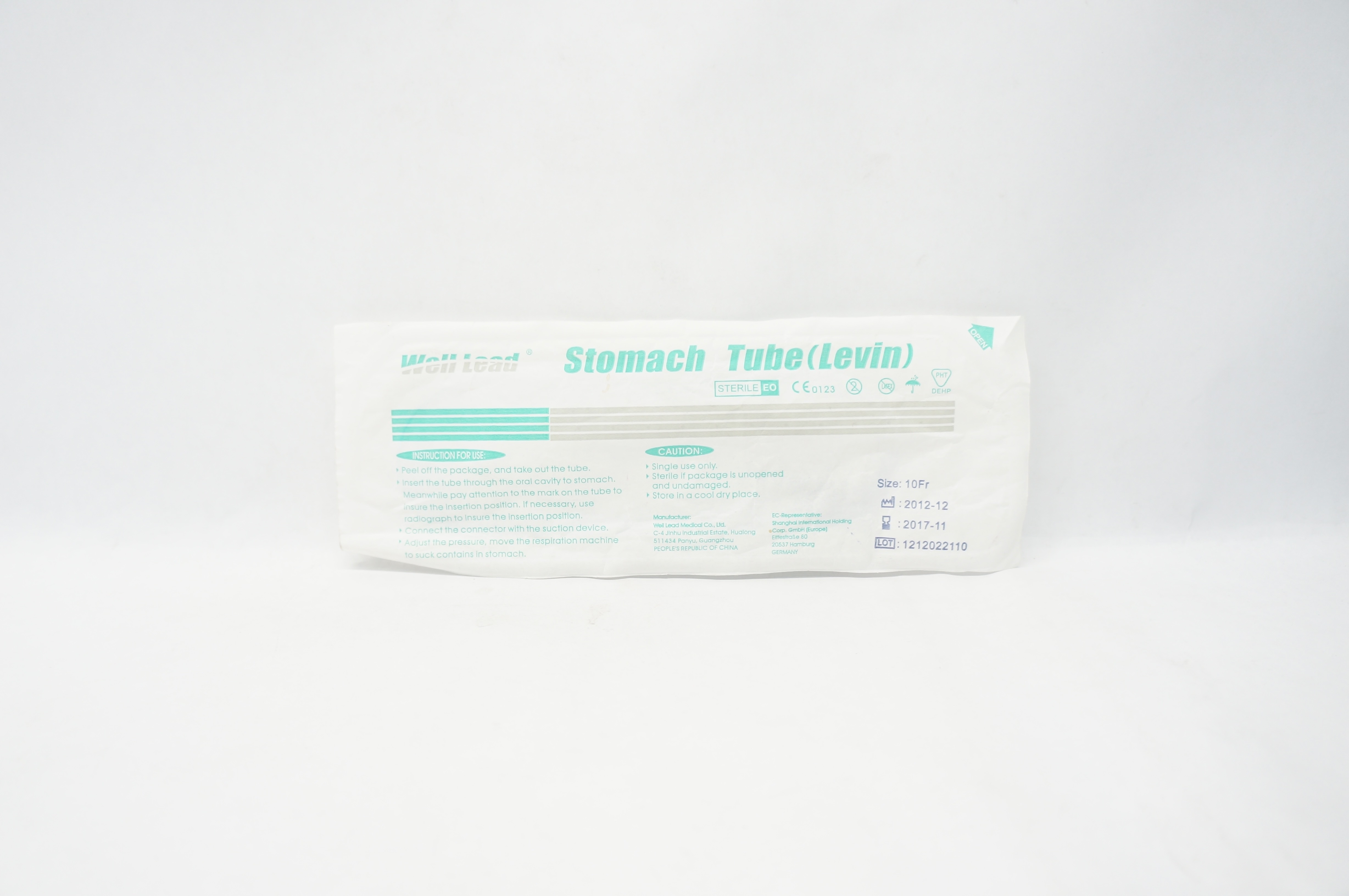 Well Lead Stomach Tube Levin 10Fr (x)