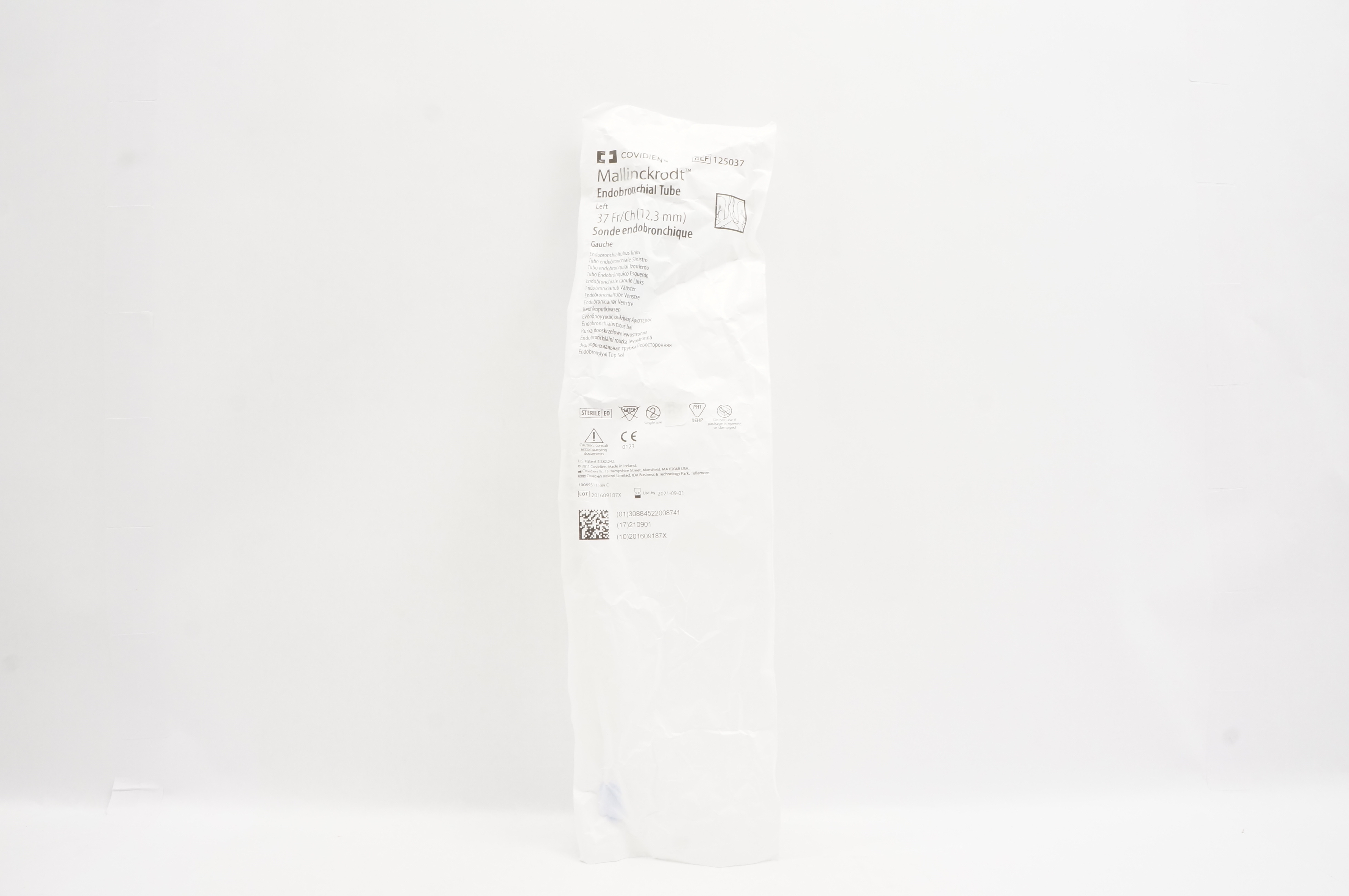 Covidien 125037 Mallinckrodt Endobronchial Tube Left 37Fr/Ch (x)