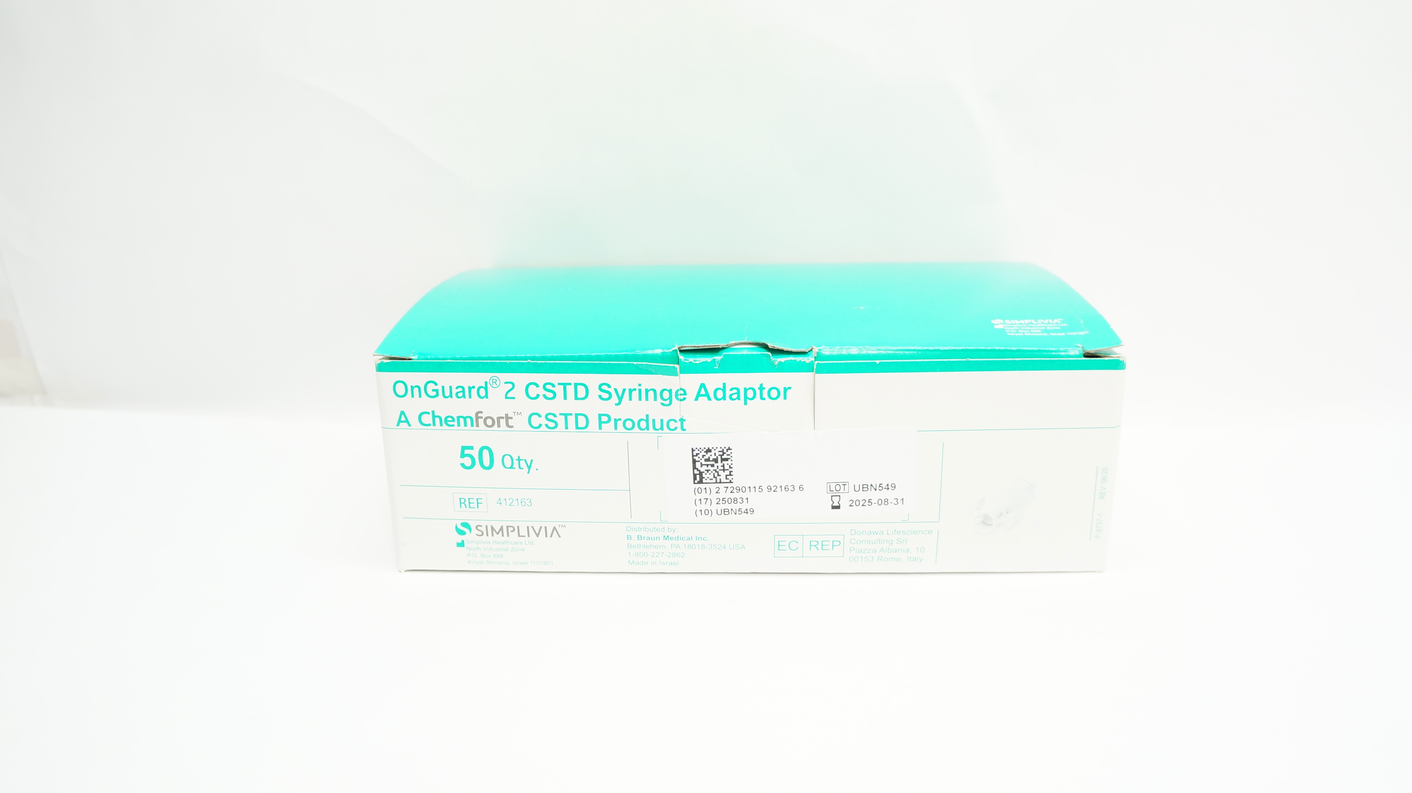Simplivia 412163 Braun OnGuard 2 CSTD Syringe Adaptor - Box of 49